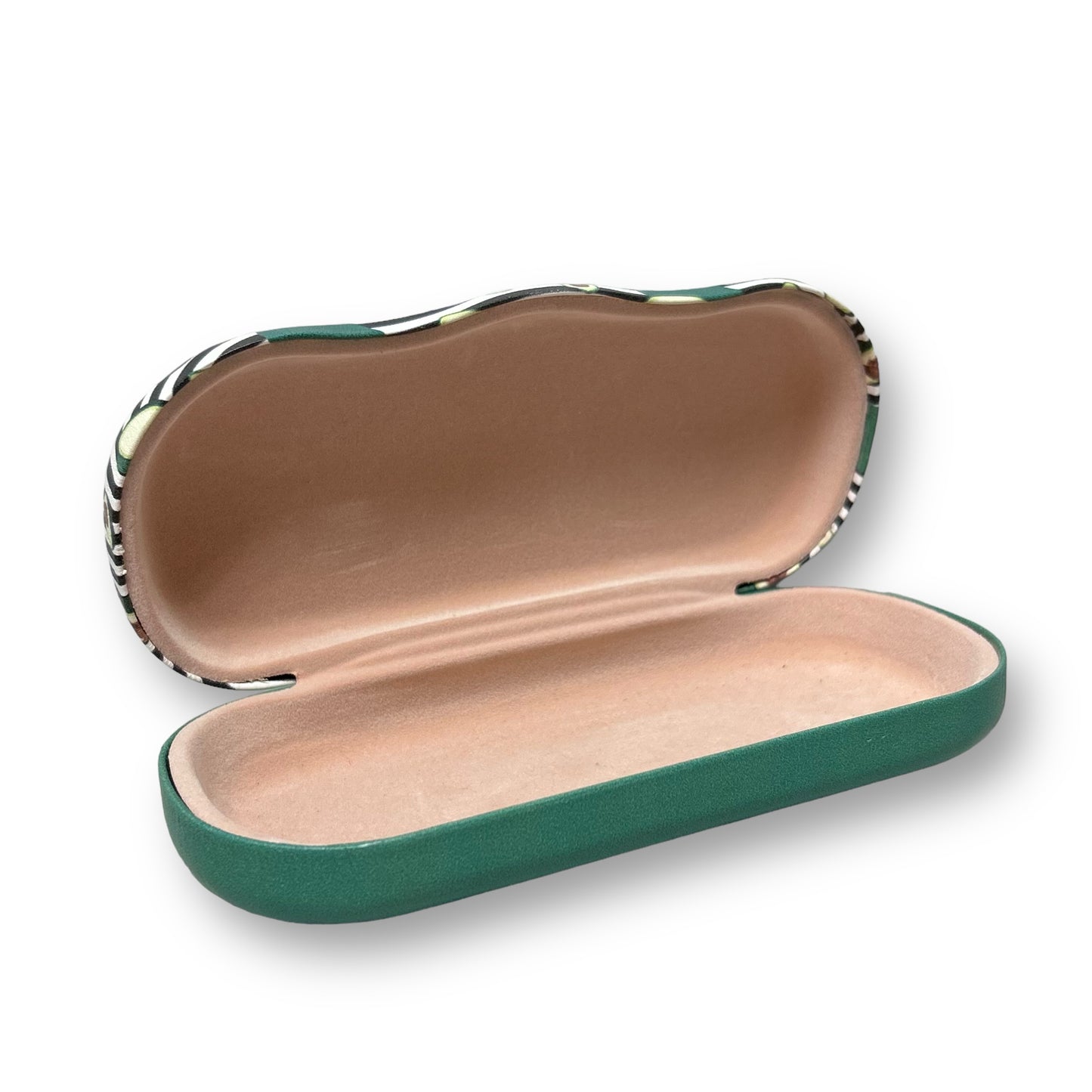 Eyeglass Case Velvet-Lined Sunglasses Hard Clamshell Case, Avocado Print