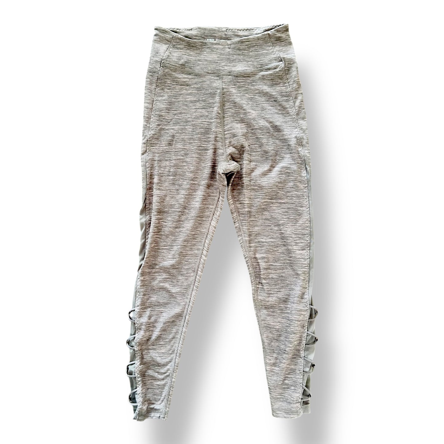 Gray jogger pants on a white background