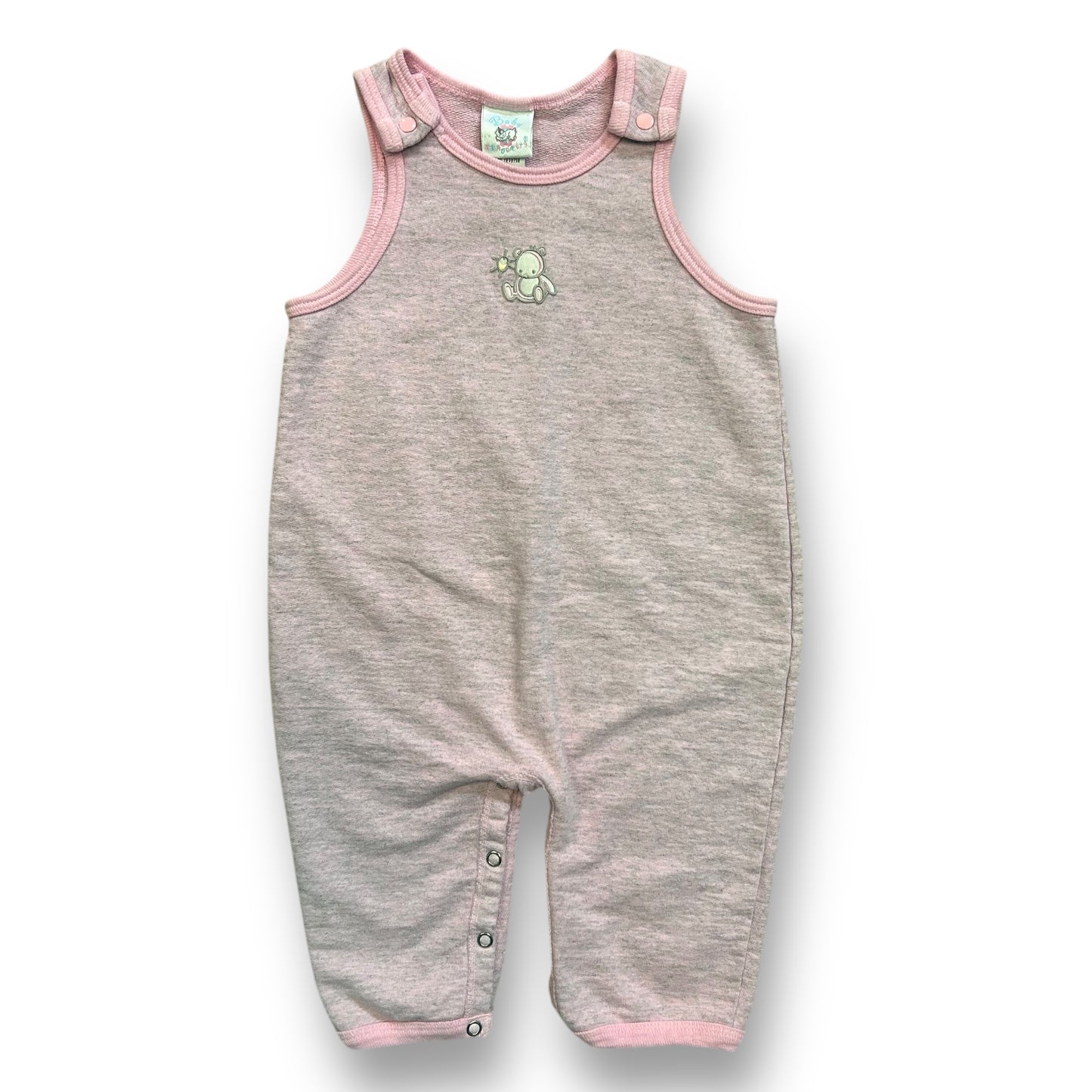 Girls Baby Sprockets Size 6-9 Months Snap Leg Pink Teddy Romper