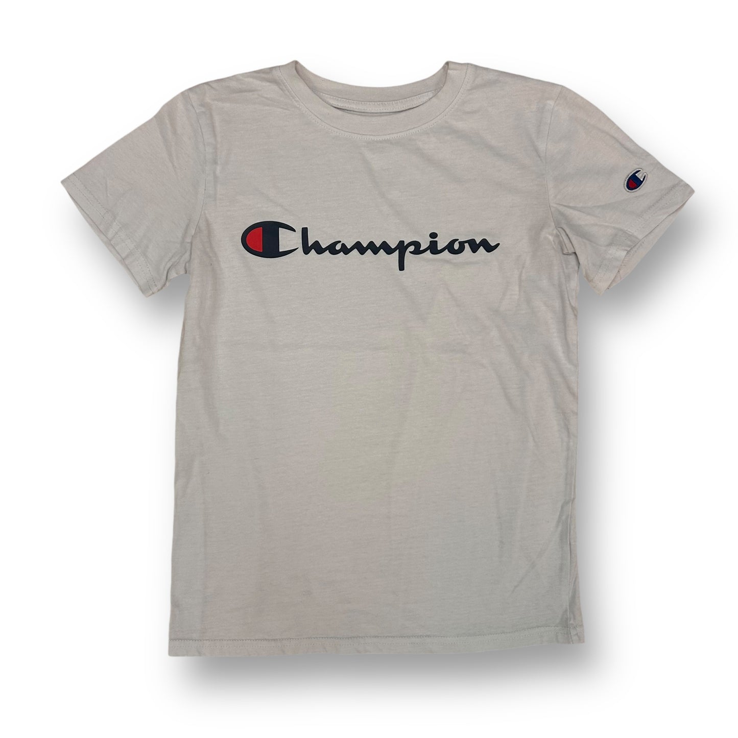 Youth Boys Champion Size 10/12 YMD White Short Sleeve T-Shirt