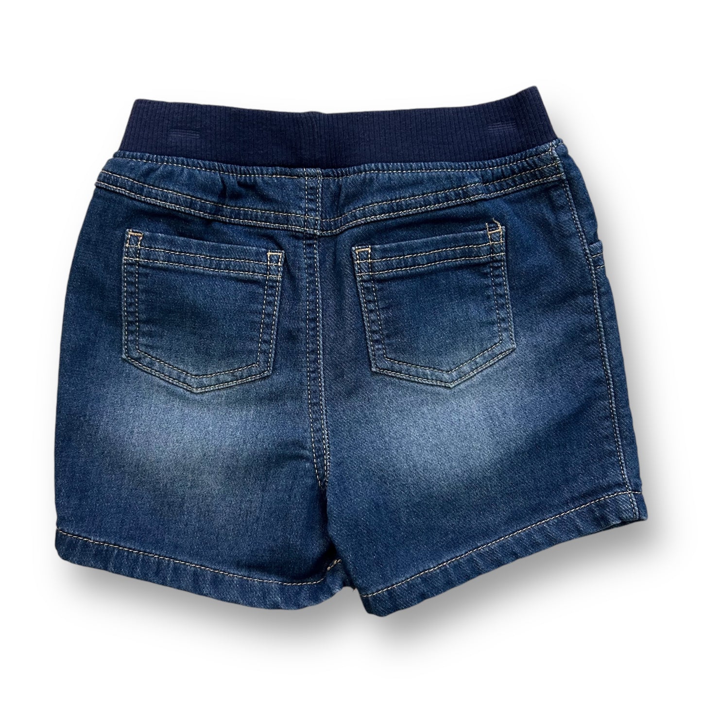 Cat & Jack Toddler Boy Jean Shorts Size 18 Months Elastic Waistband Denim