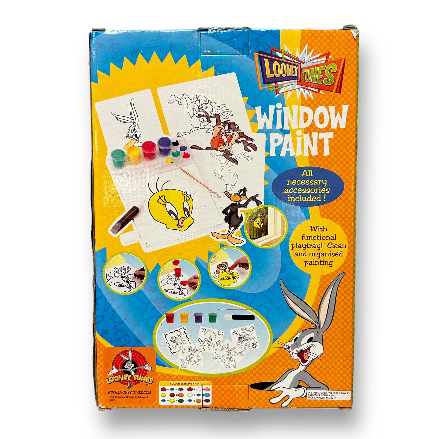 NEW! Looney Tunes Bugs Bunny and Friends Window Paint Stickers Art Kit