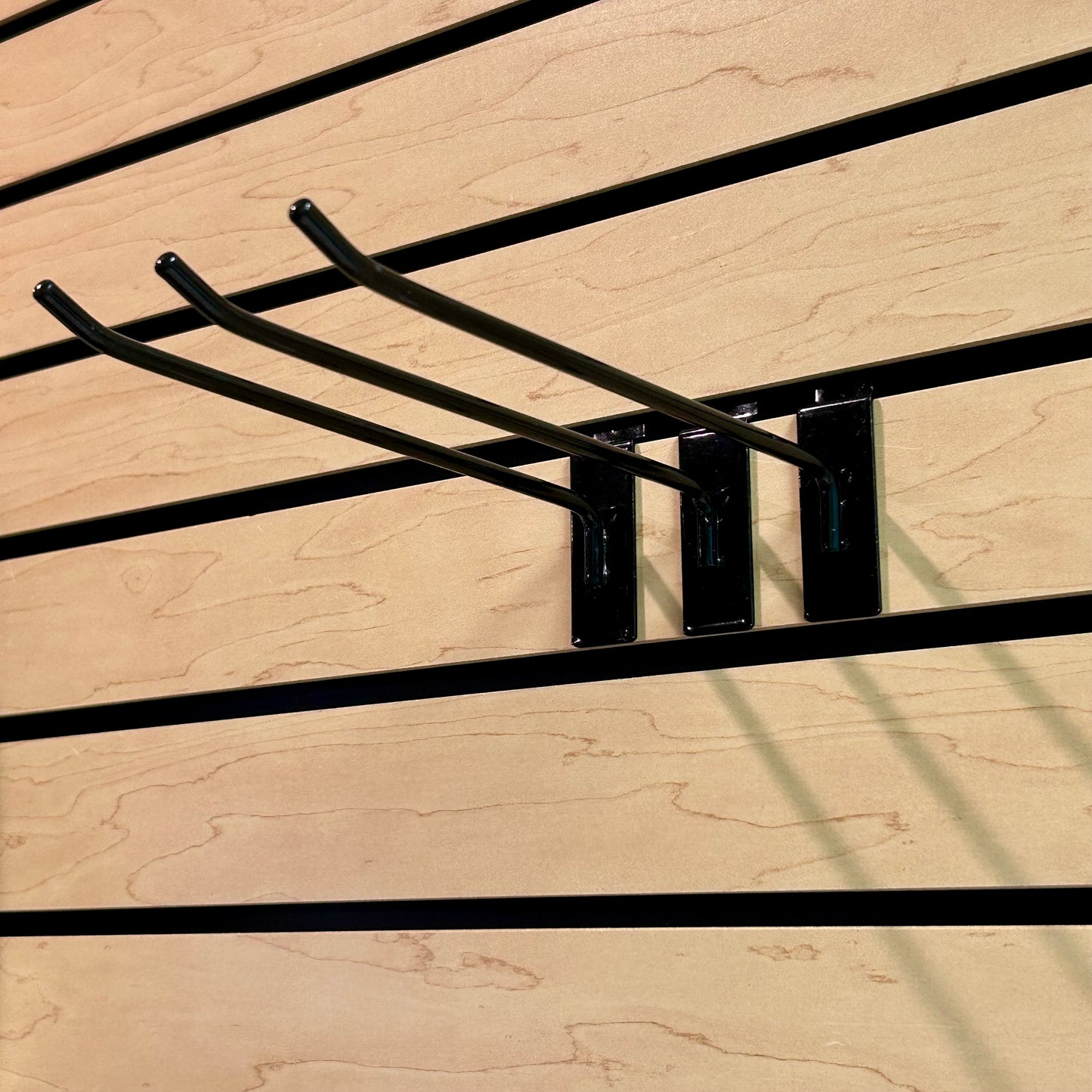 100-Pack Box Black Slatwall Hooks 10in and 12in Retail Display Metal Hangers