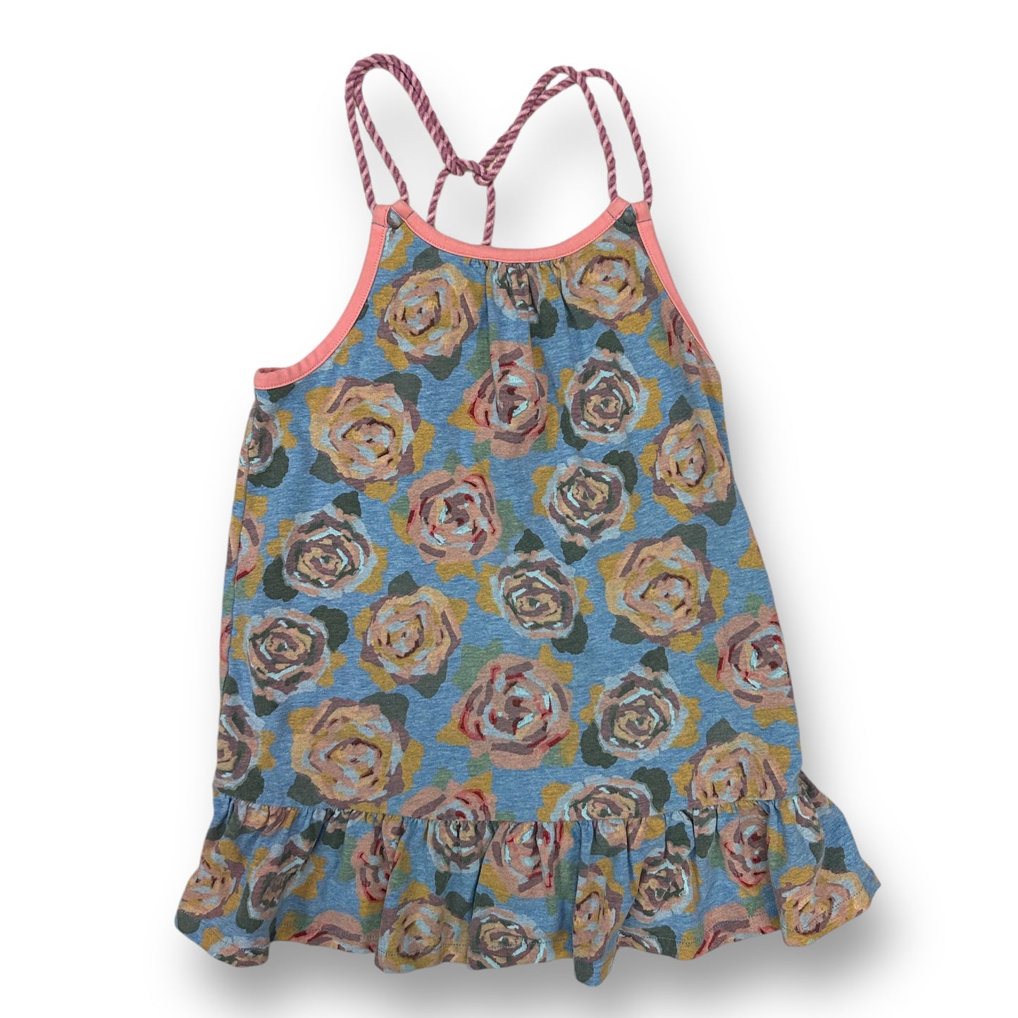 Matilda Jane Girls Size 6 Rose Print Spaghetti Strap Boutique Blouse