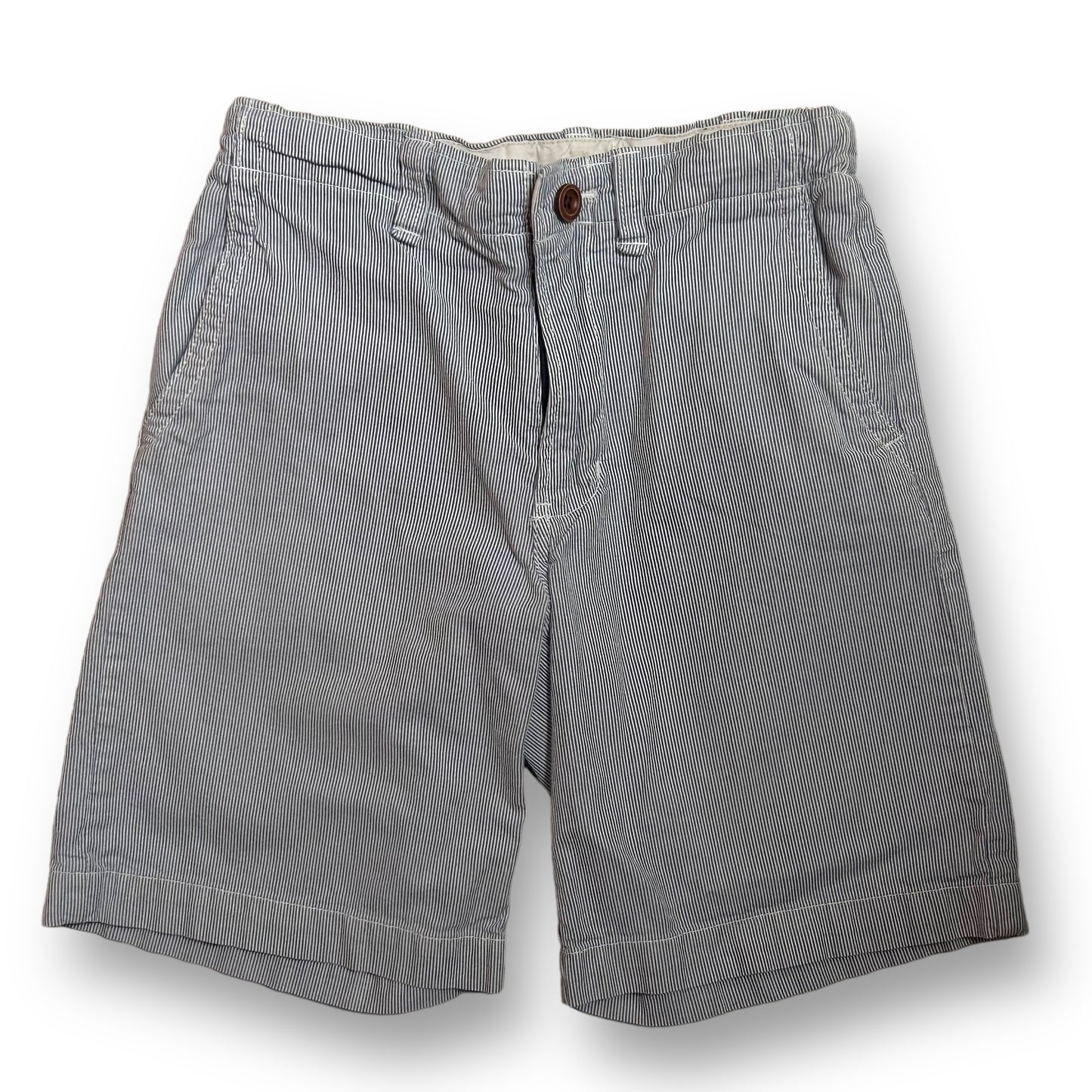 Gap Boys Size 7 Shorts Light Blue Pinstripe 100% Cotton Adjustable Waist