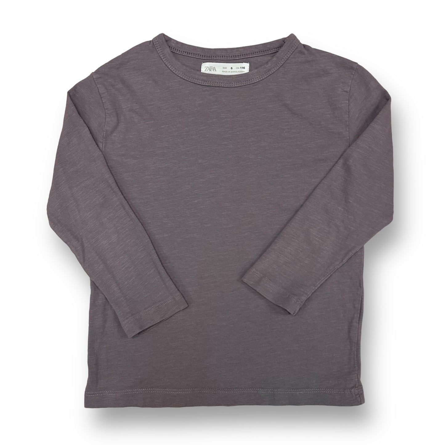 Zara Girl Size 6 Purple Cotton Long Sleeve Shirt