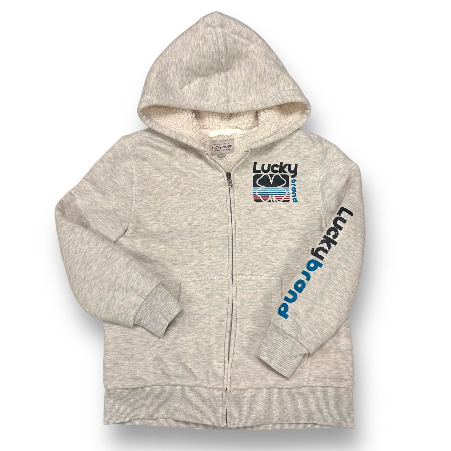 Lucky Brand Girls Size 10/12 Youth Medium Sherpa Lined Hoodie Jacket