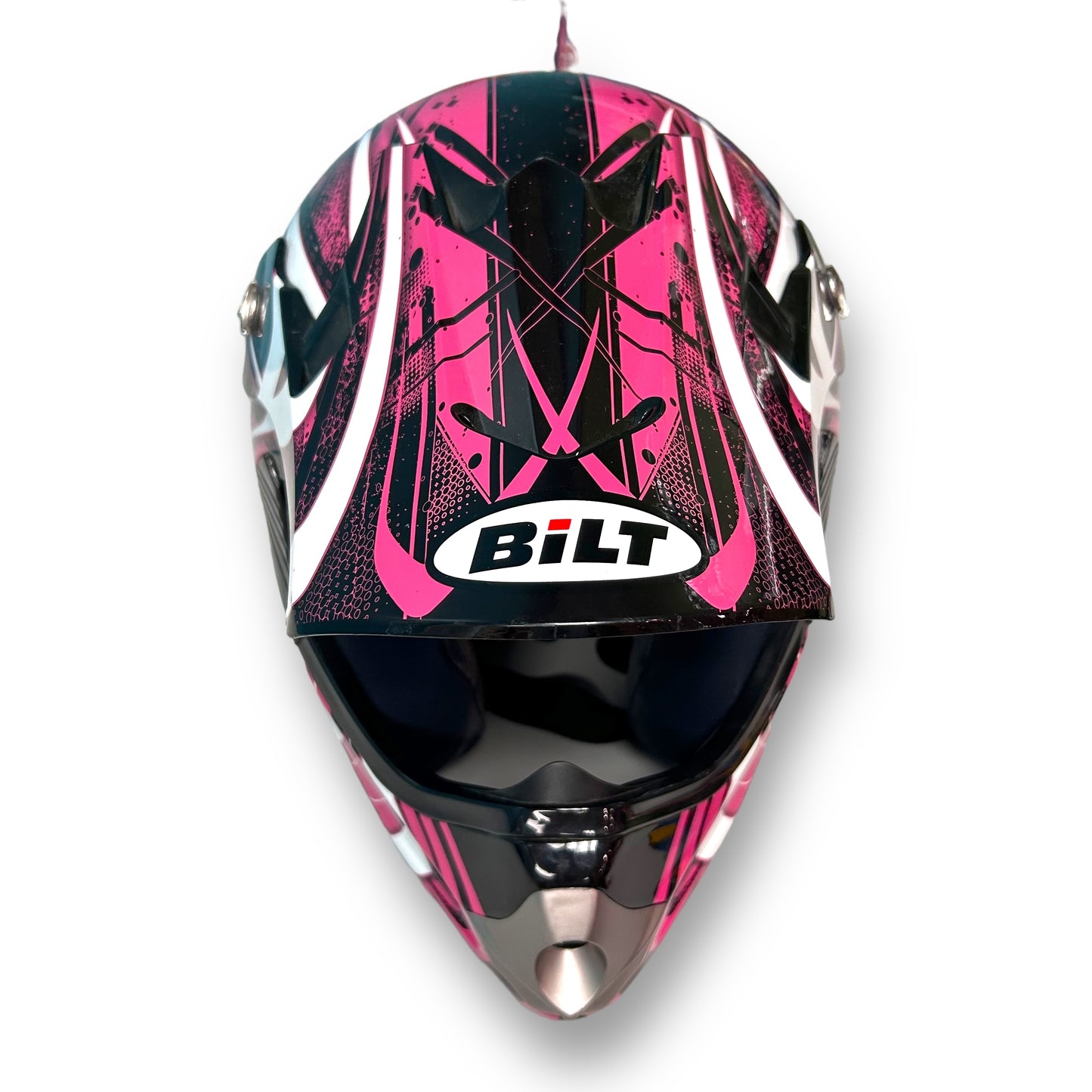 Bilt Clutch Youth Small Motocross Helmet DOT FMVSS No. 218 Certified, Pink