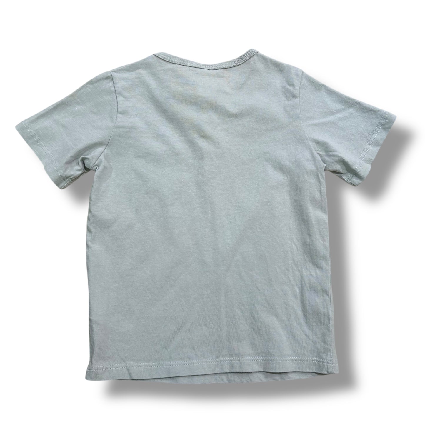 H&M Boys Size 3T Light Sage Green Short Sleeve Henley Shirt with Pocket