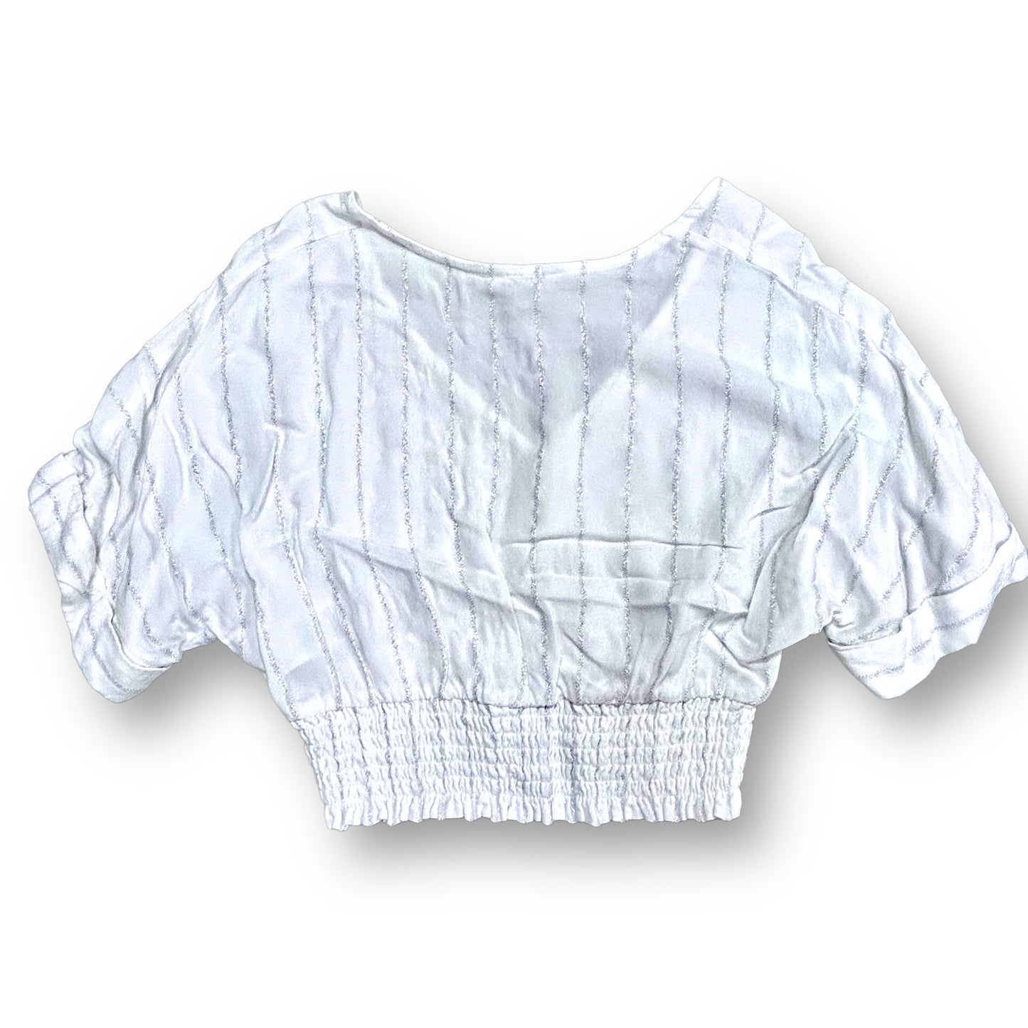 Habitual Girl Youth Size 12 Short Sleeve Pullover Cropped Blouse