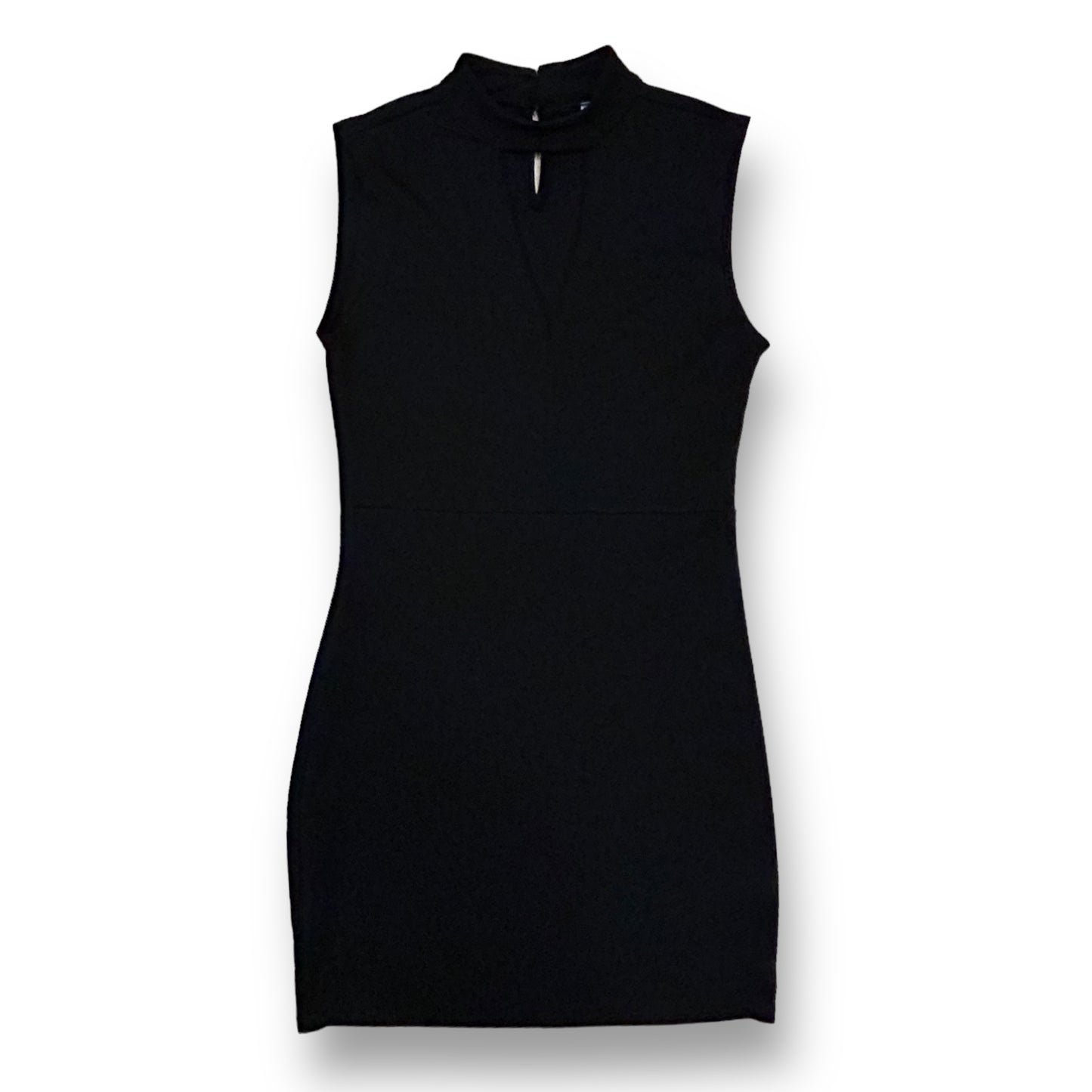 NEW! Women's Black Dress Size Small Sleeveless Keyhole Mock Neck with Button