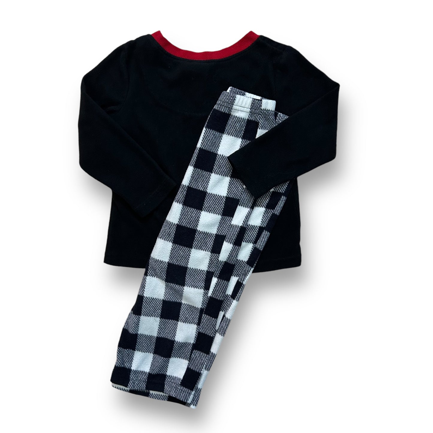 Boys Size 2T Pajamas Black and White Fleece 2-Pc Penguin Top and Bottoms
