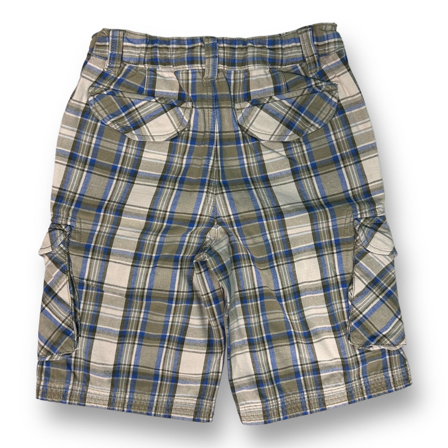 Hanna Andersson 130 Boys Size 8 Adjustable Waist Plaid Cargo Shorts