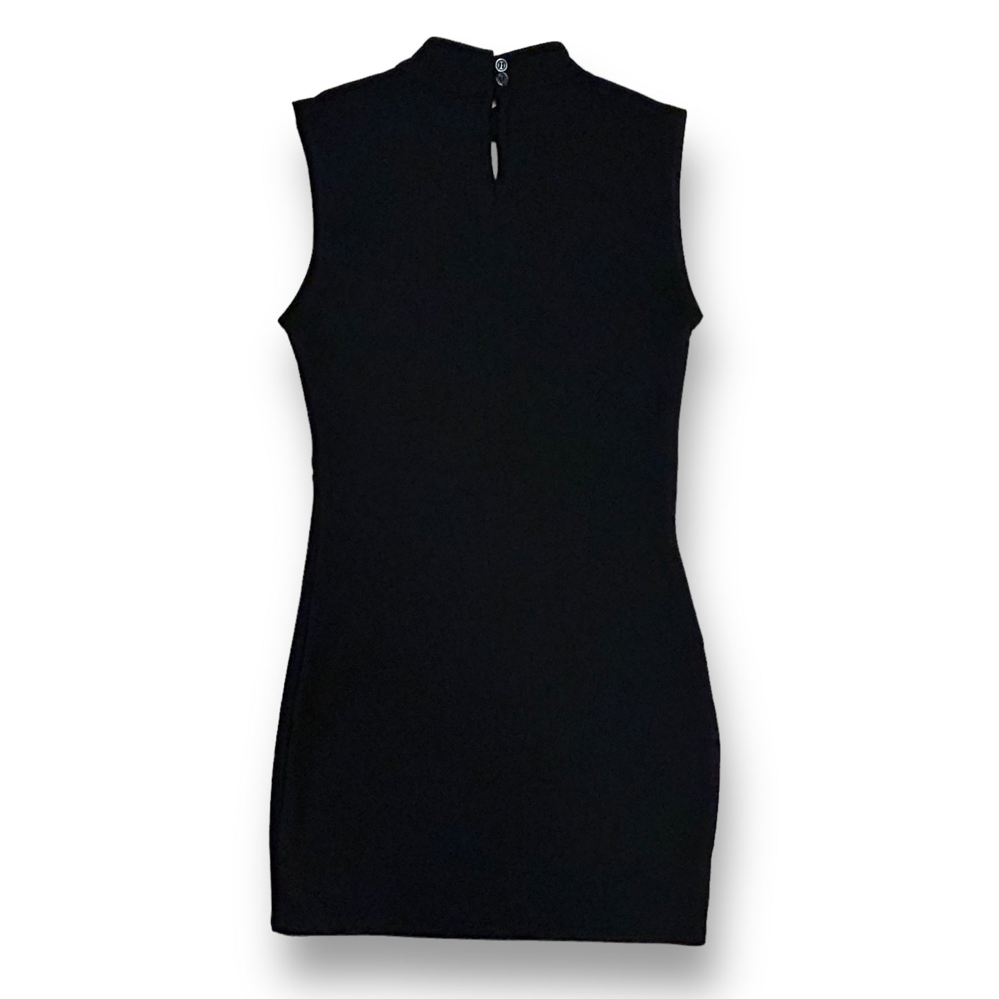 NEW! Women's Black Dress Size Small Sleeveless Keyhole Mock Neck with Button
