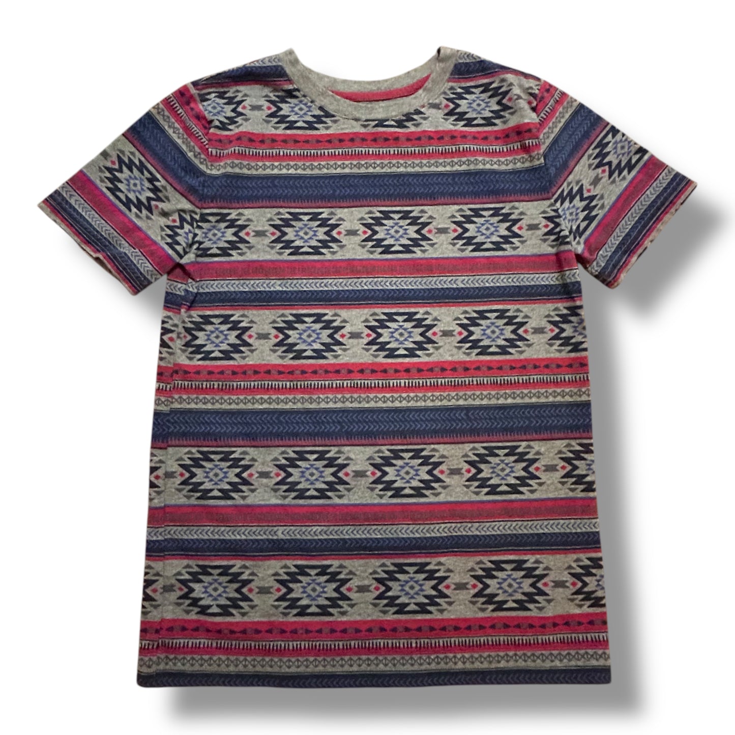 Ruff Hewn Size 10/12 Youth Boy Aztec Print Short Sleeve Shirt