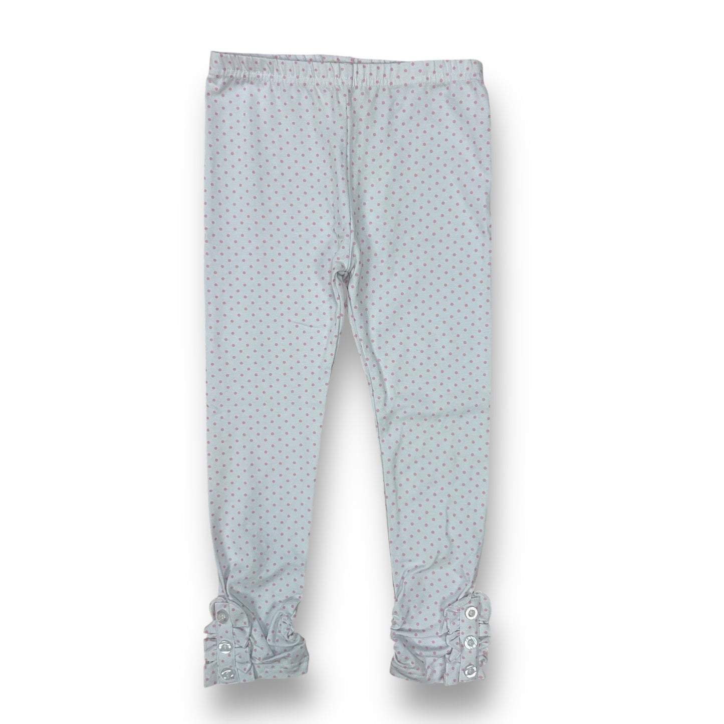 Girls Size 6 Polka Dot Adorable Essentials Ruffled Leggings with Button Accents