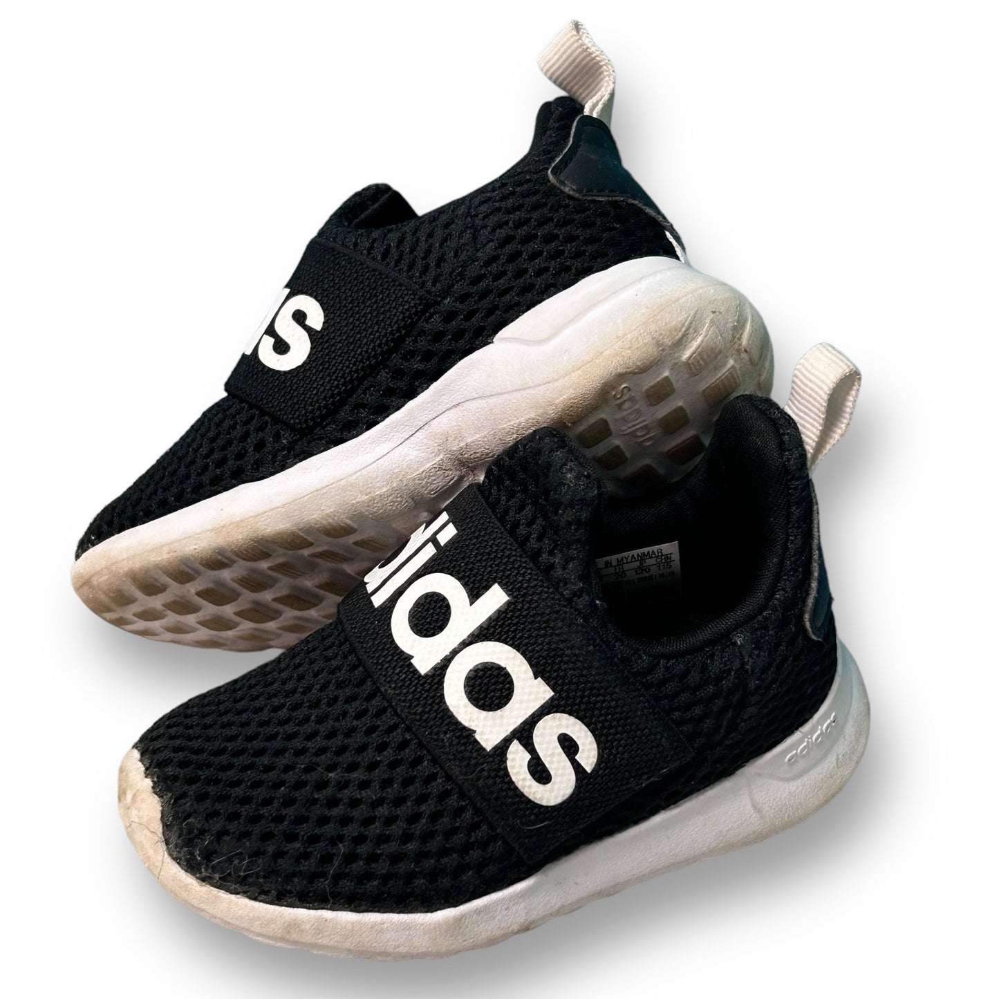Adidas Sneakers Boys Size 5 Toddler Slip On Black Athletic Tennis Shoes
