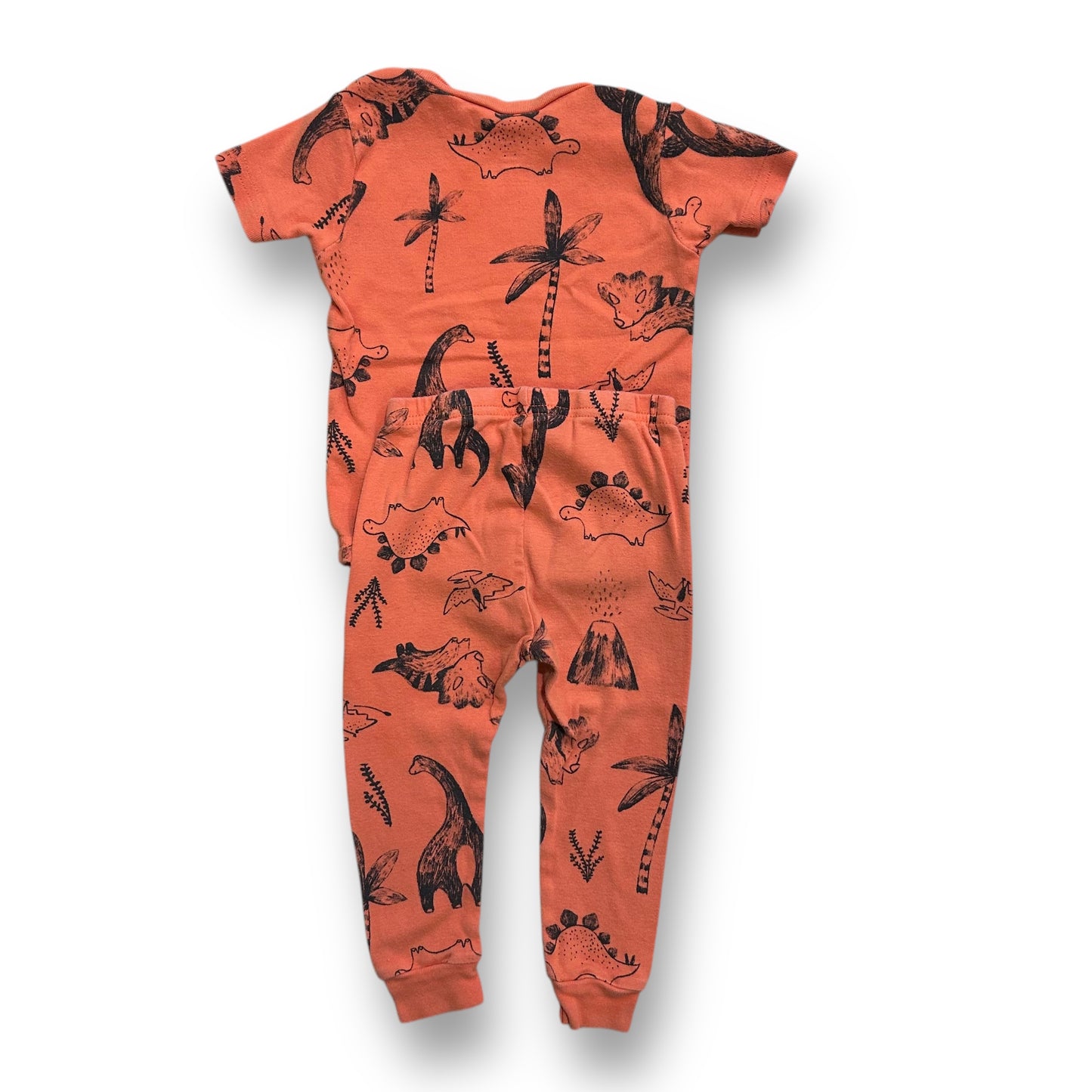 Boys Size 18 Months PJ's Orange Dinosaur 2-Pc Pajamas