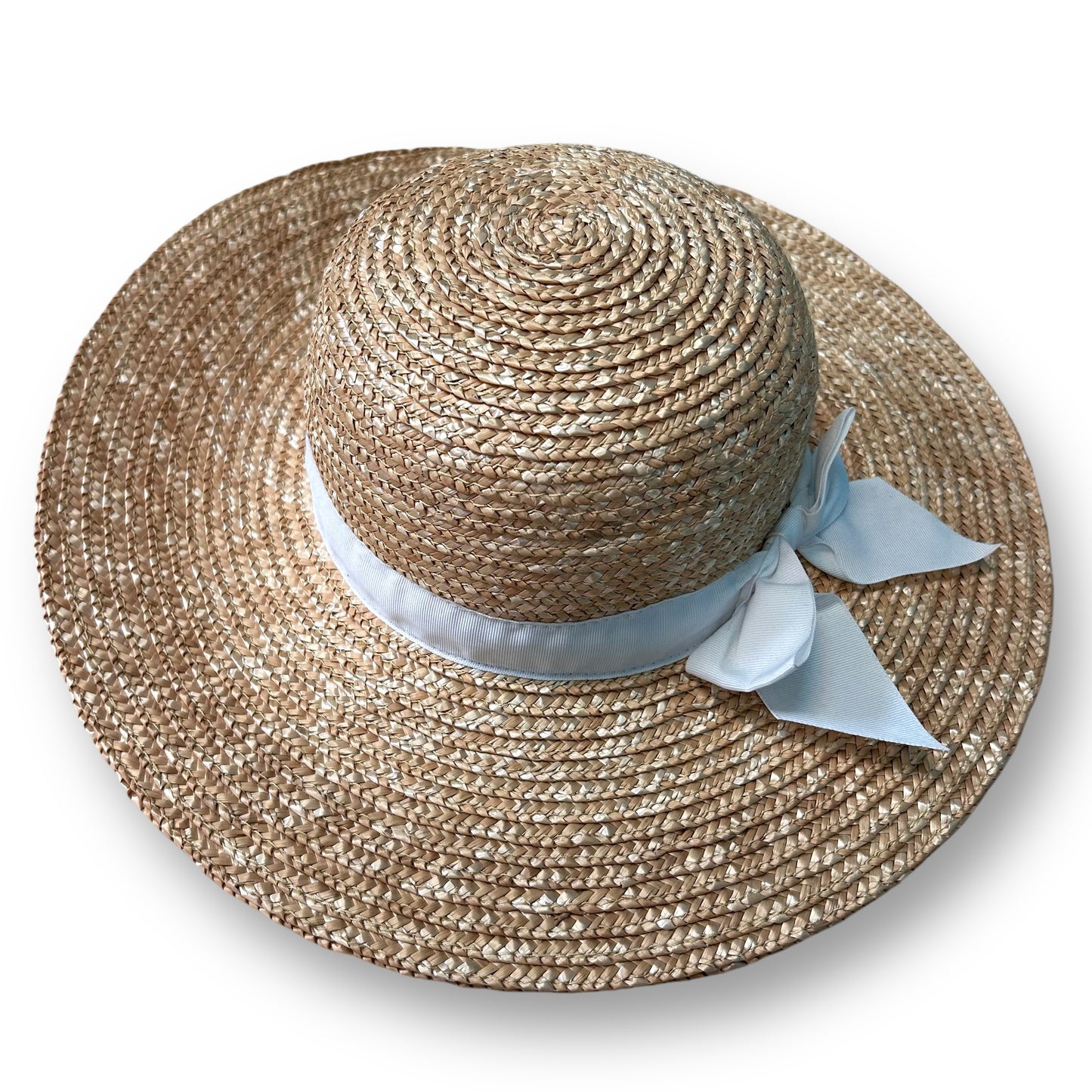 Janie and Jack Girls Straw Sunhat 12-24 Months Woven Beach Hat with Ribbon
