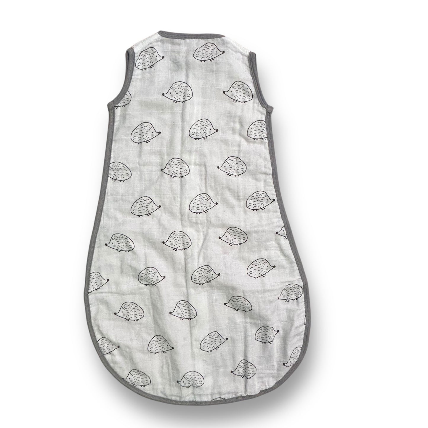 Baby Boy Size 6-12 Months White Hedgehog Wearable Cotton Knit zzZipMe Sack