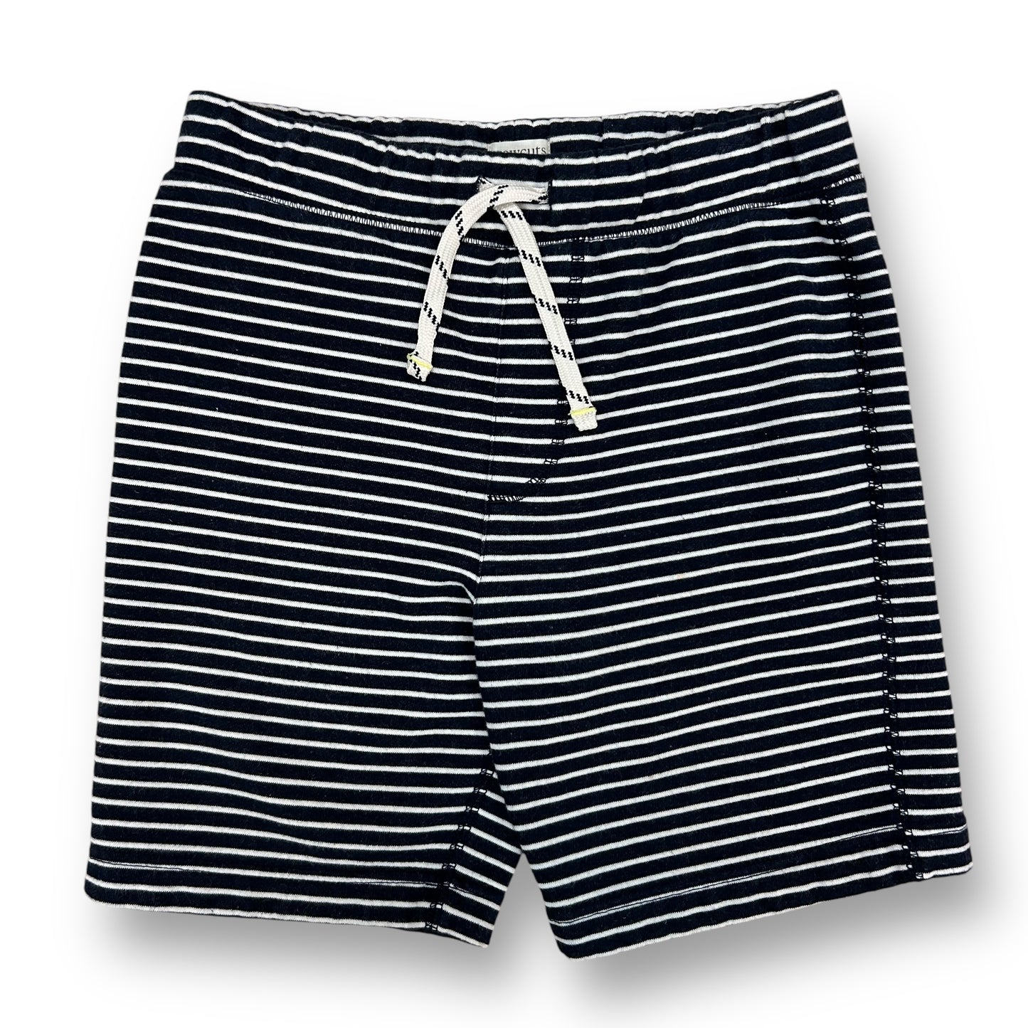 Crewcuts Boys Shorts Size 8 Navy and White Striped Pull On Cotton J. Crew Sweats