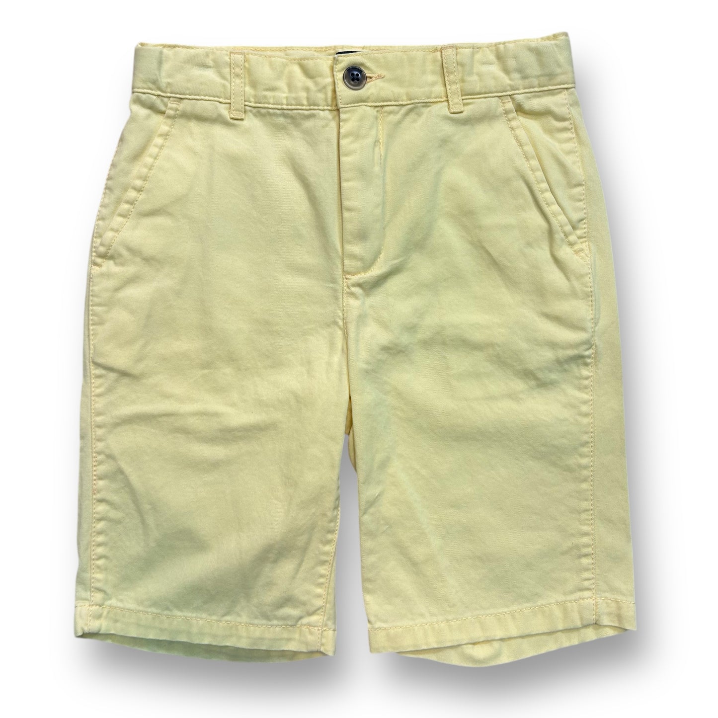 Children's Place Size 10 Youth Boy Shorts Yellow Adjustable Waist Khaki Chinos