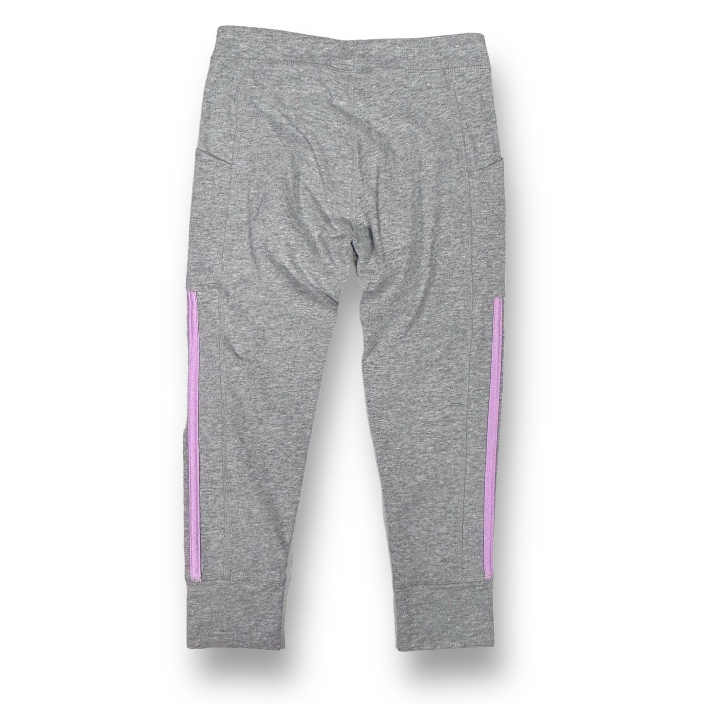 Adidas Size 10/12 Youth Girl Gray Athletic Capri Leggings with Pockets
