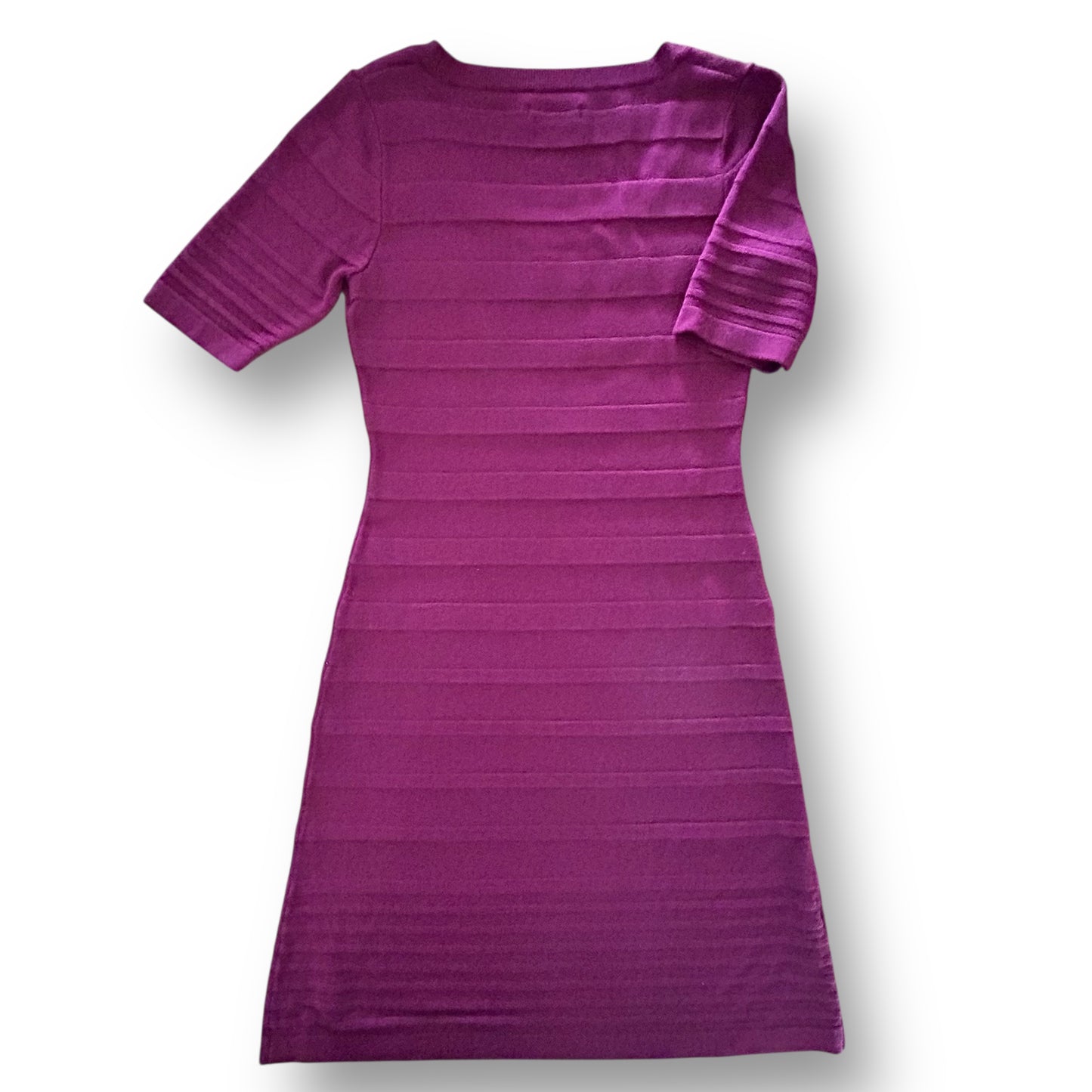 Calvin Klein Women's Size 8 Purple Scoop Neck 3/4 Sleeve Sweater Dress