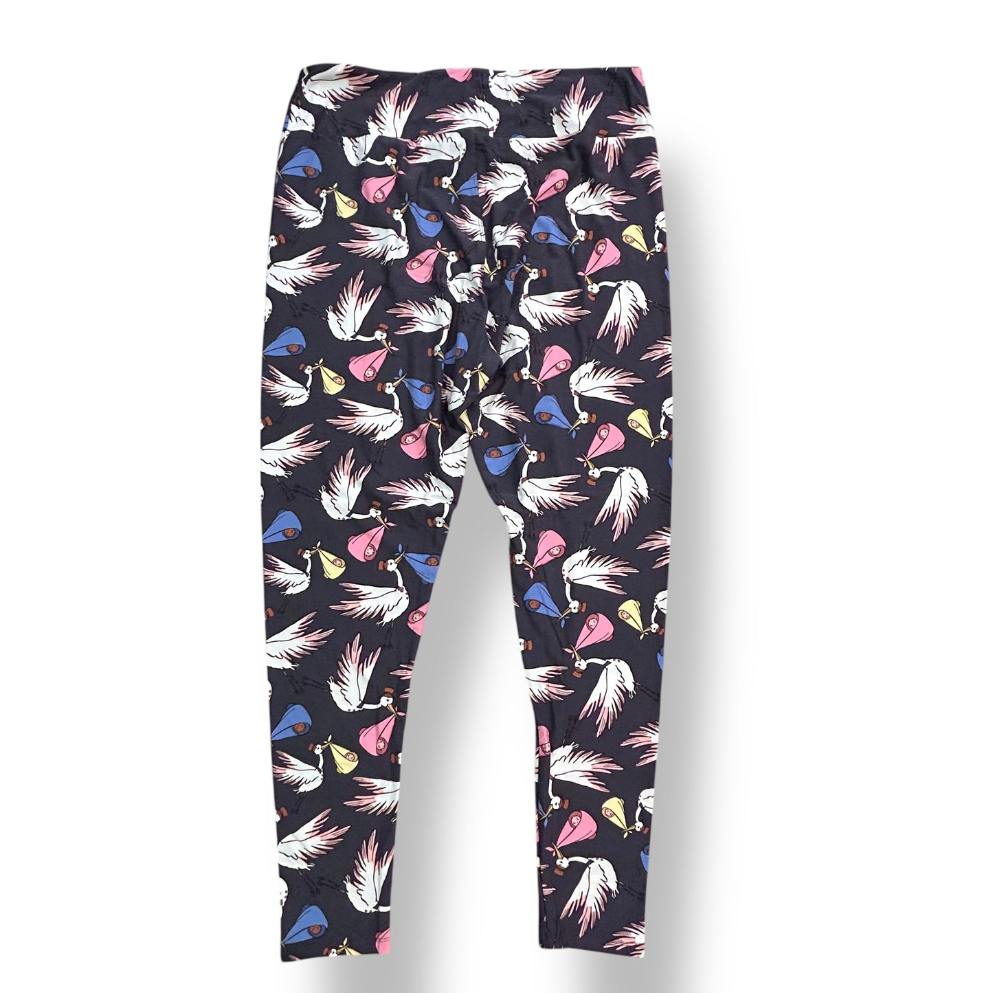 NEW! Lularoe Tall and Curvy Size TC2 Stork Print Stretch Maternity Leggings