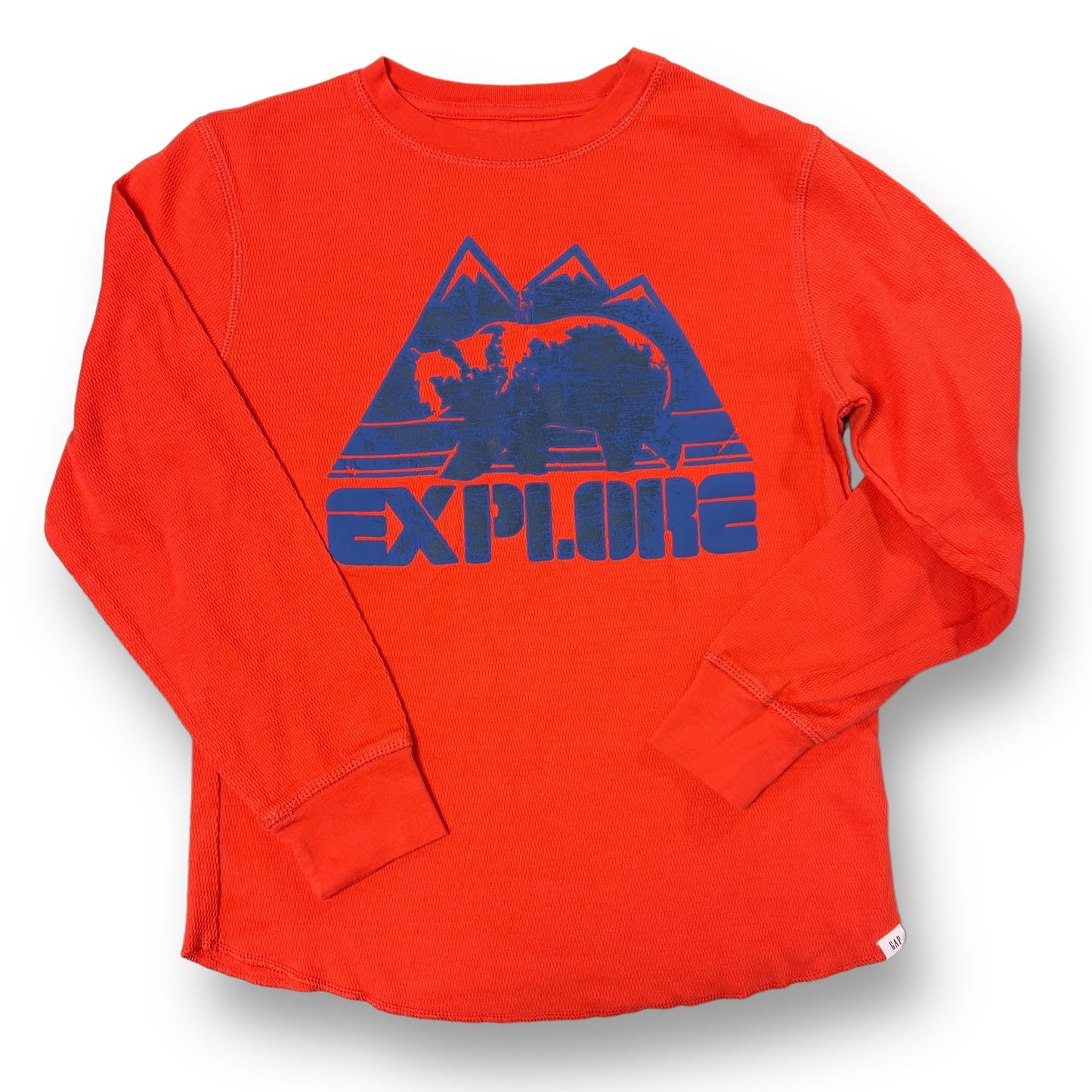 Gap Youth Boys Size 12 YXL Orange Long Sleeve Thermal Shirt