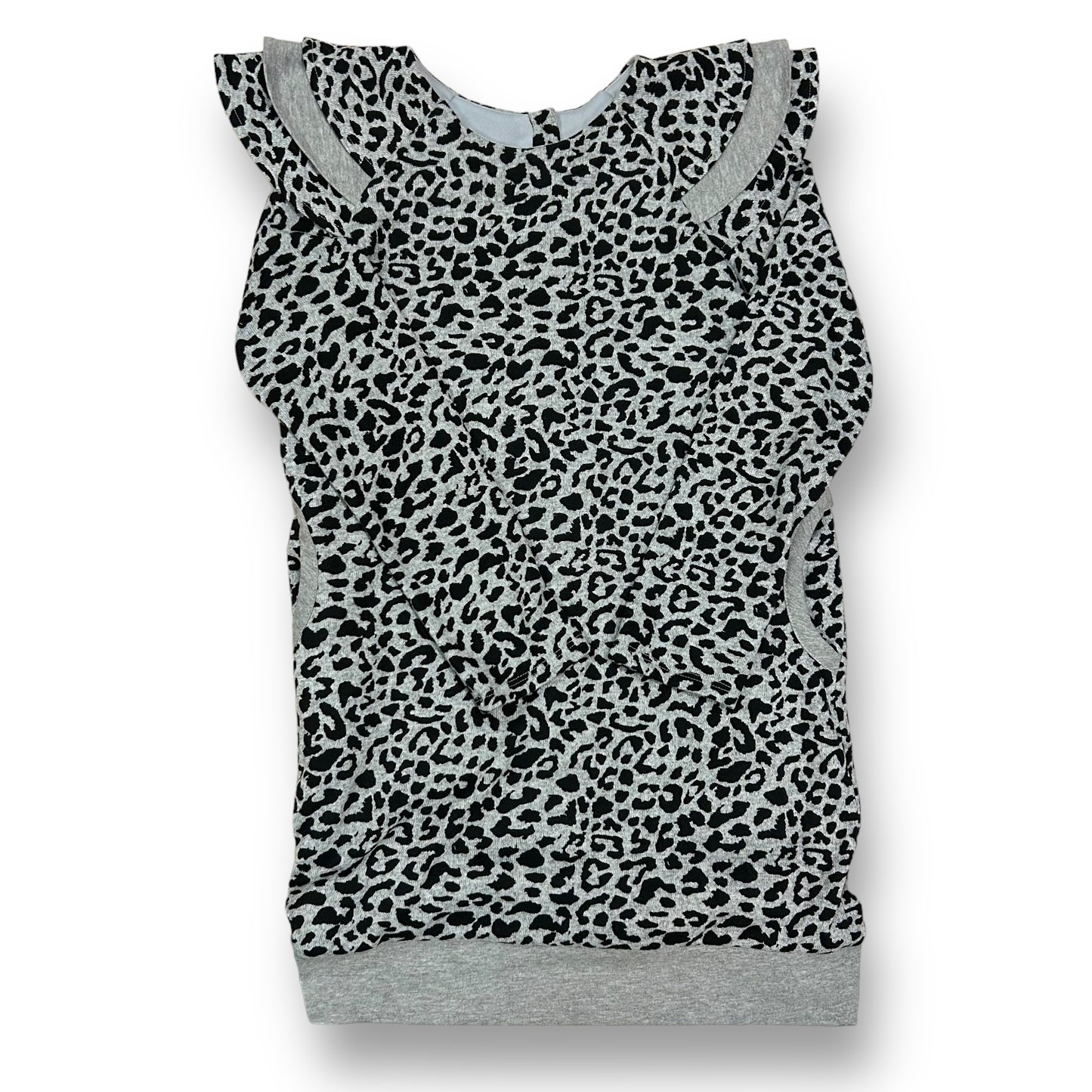 Isobella & Chloe Youth Girl Size 10 Long Sleeve Boutique Dress Gray Leopard Print