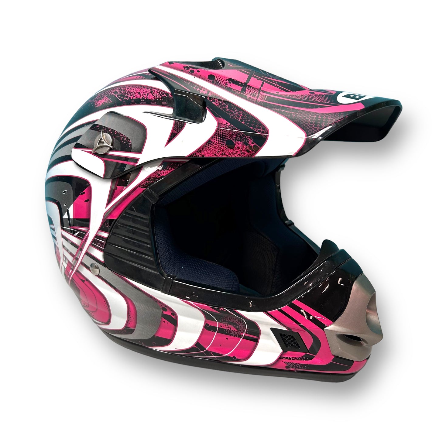 Bilt Clutch Youth Small Motocross Helmet DOT FMVSS No. 218 Certified, Pink