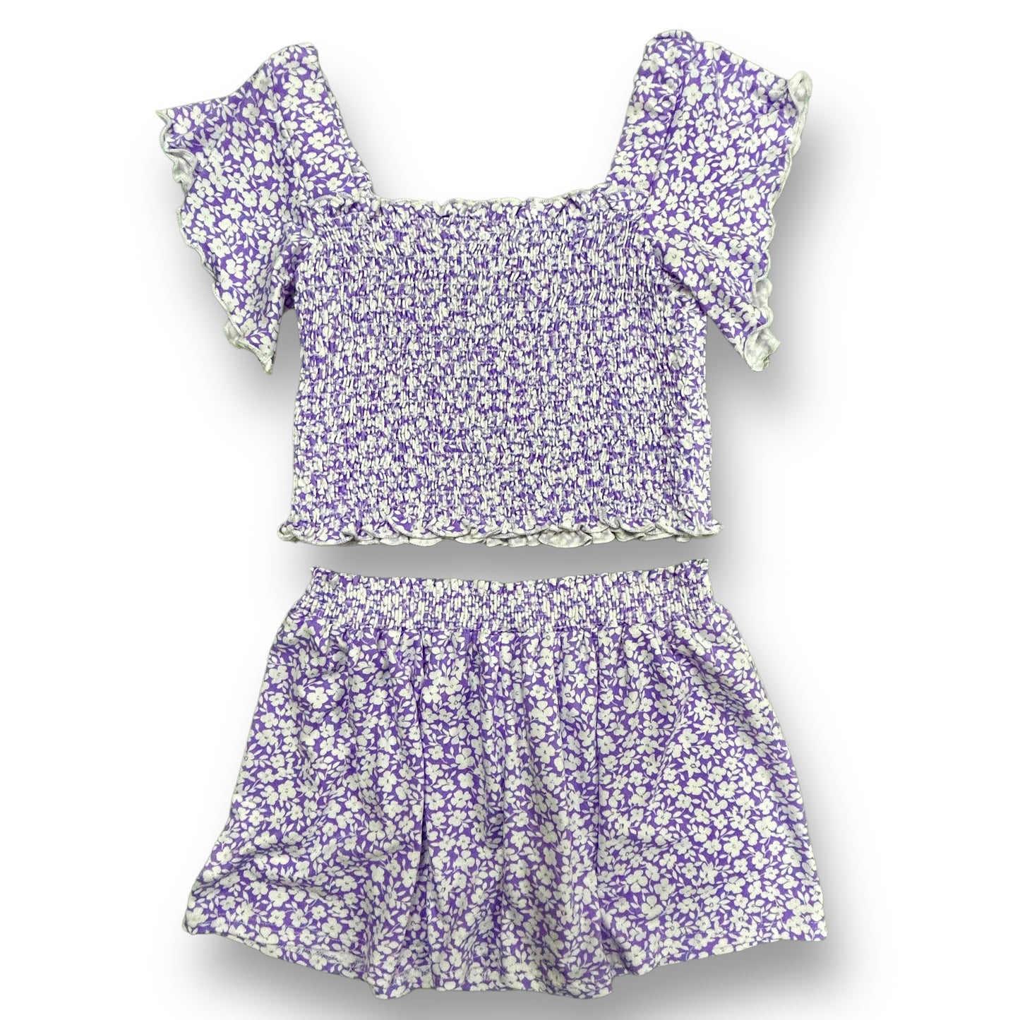 Stoopher & Boots Tween Girls Size 14 Outfit Floral Print Blouse and Shorts Set