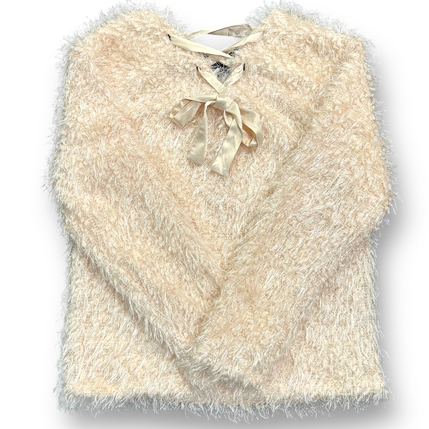 Truly Me by Sara Sara Girls Size 10 Youth Soft Shimmery Faux Fur Sweater