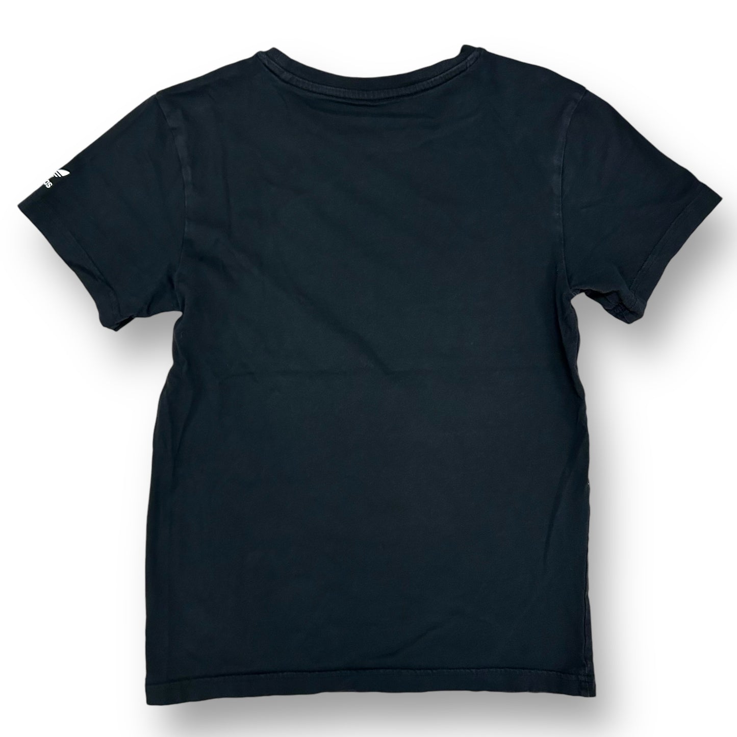 Adidas Youth Boy Size 11/12 Black Short Sleeve Printed Logo Shirt