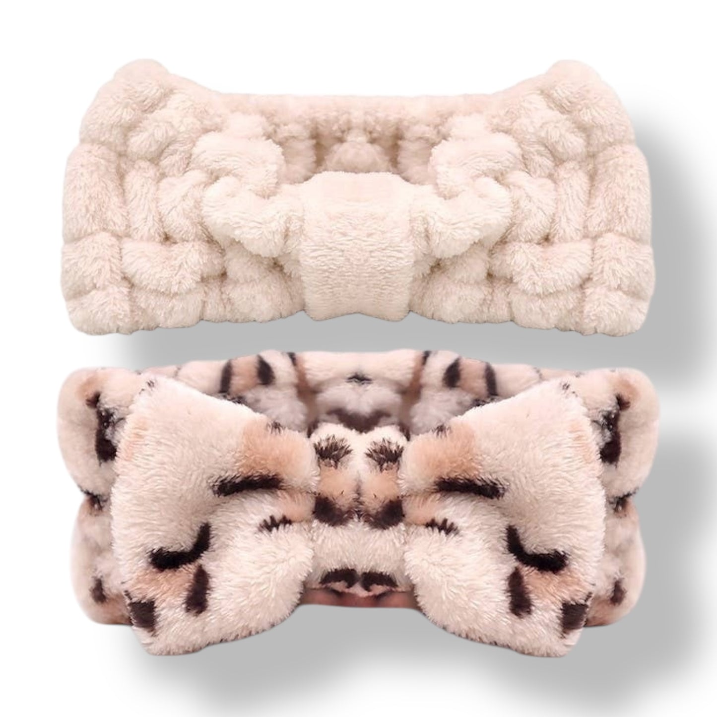 CALA Bath/Shower, Pampering, Skincare Routine Super Soft Plush Headband Duo