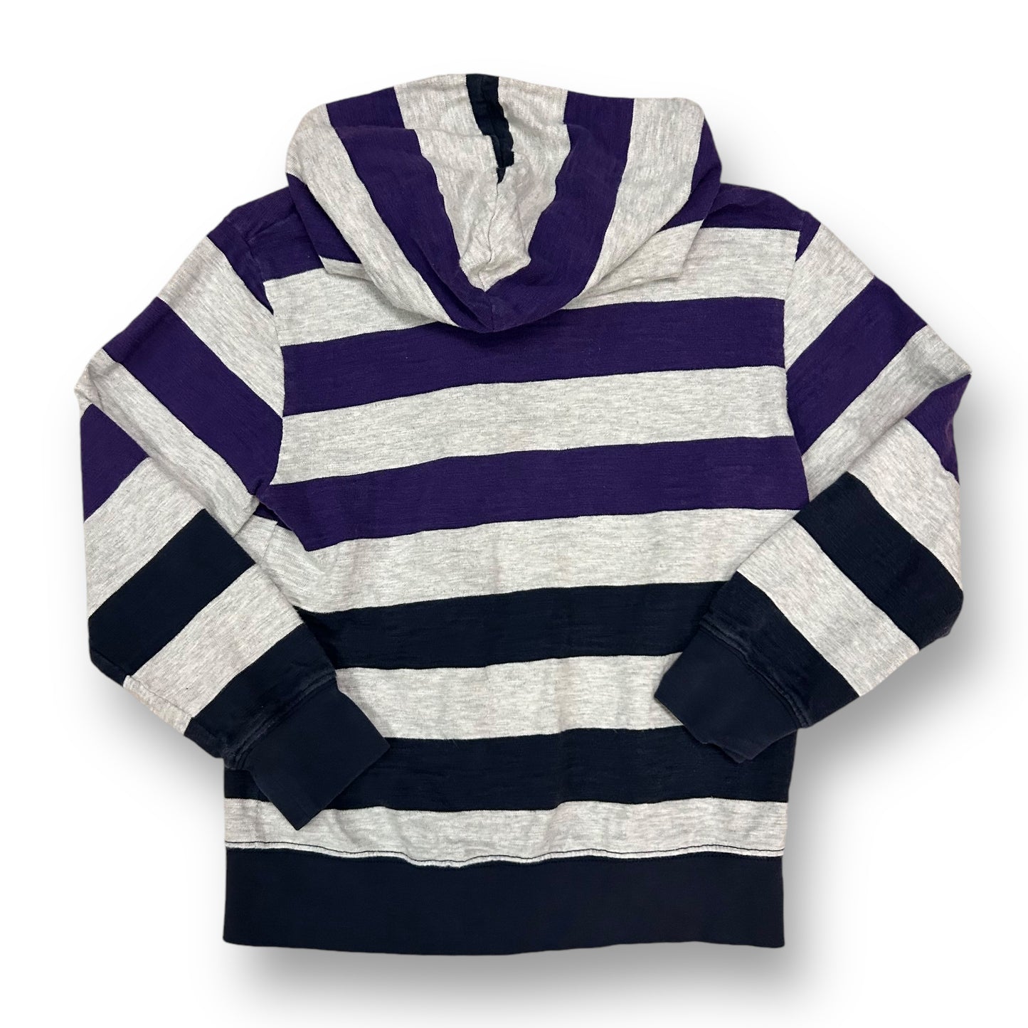 Gymboree Hoodie Boys Size 7/8 Navy Striped Full Zip Sweatshirt with Pockets