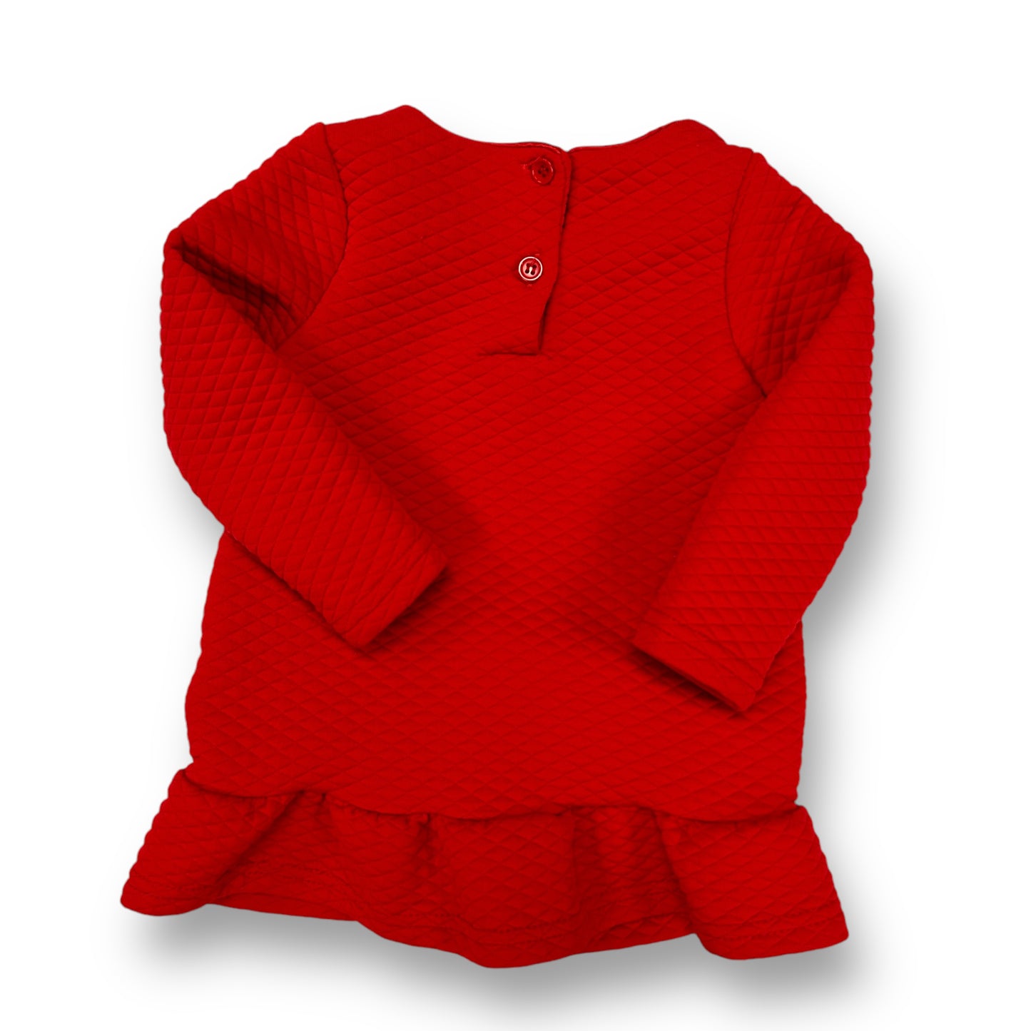Girls Nannette Size 12 Months Red Long Sleeve Ruffle Reindeer Top
