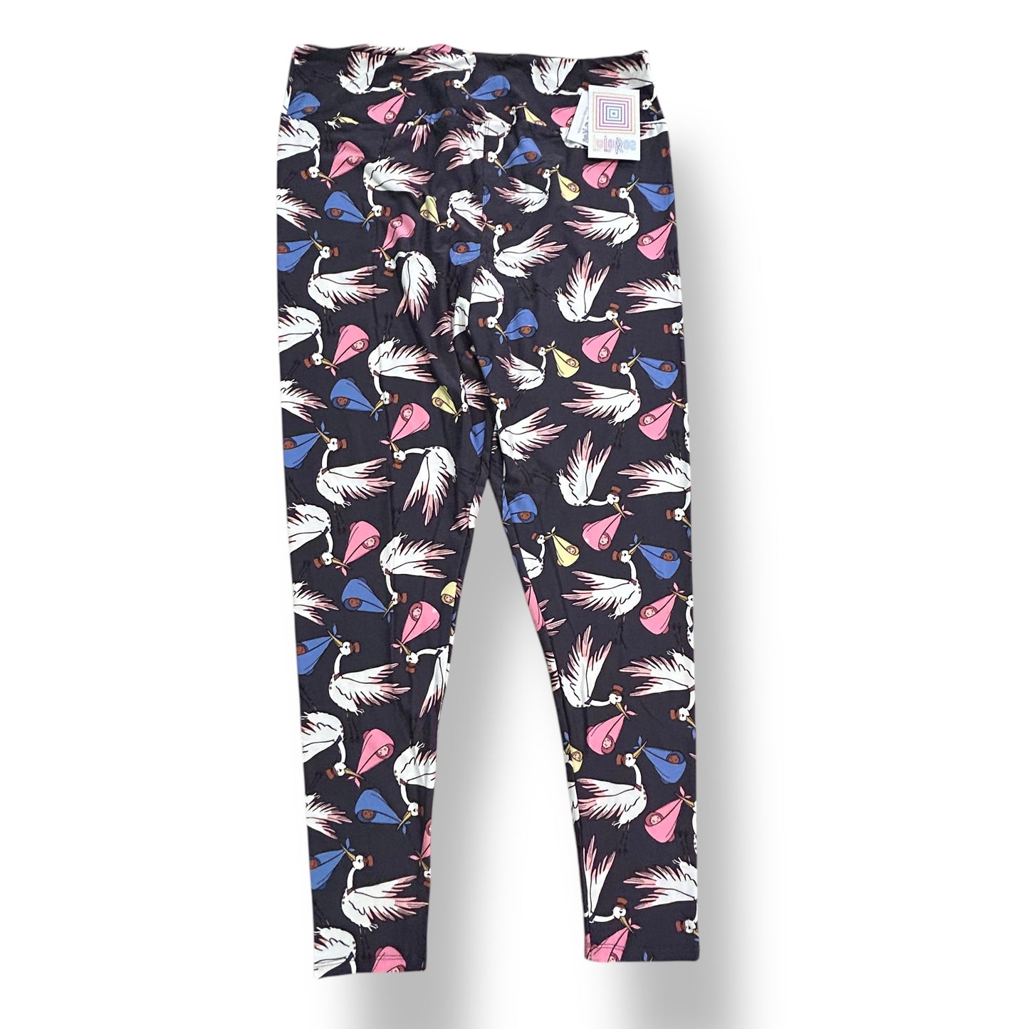 NEW! Lularoe Tall and Curvy Size TC2 Stork Print Stretch Maternity Leggings