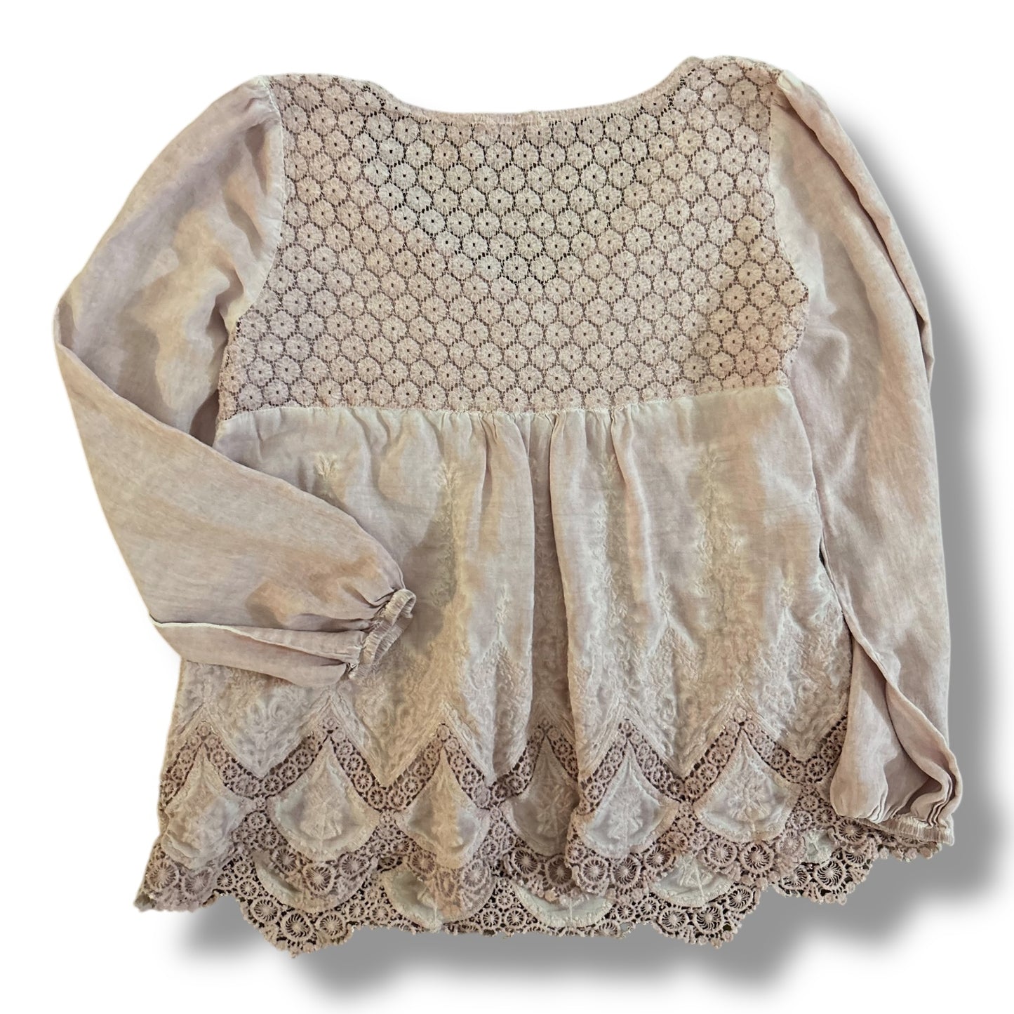 Altar'd State Women's Size Small Pink Blush Boho Style Blouse