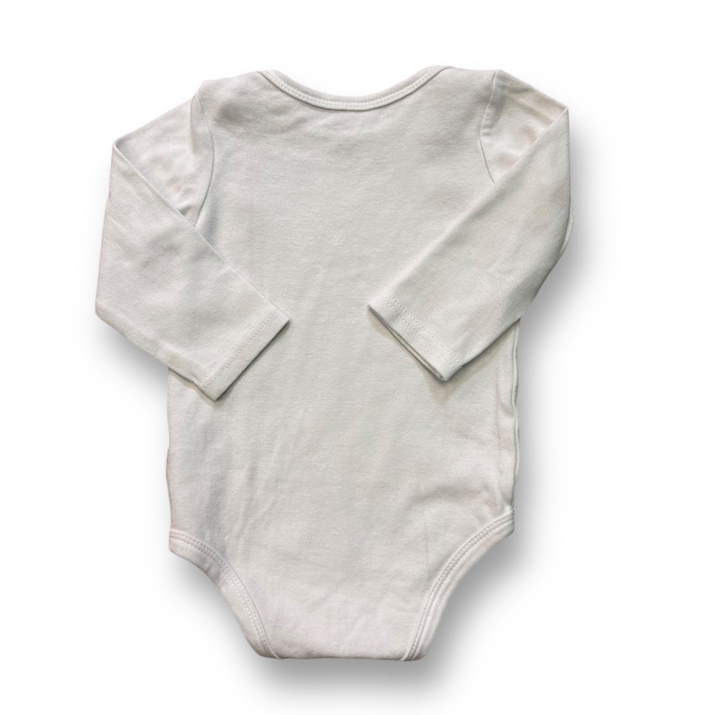 Boys Size 18 Months White Long Sleeve Shirt Bodysuit with Suspenders