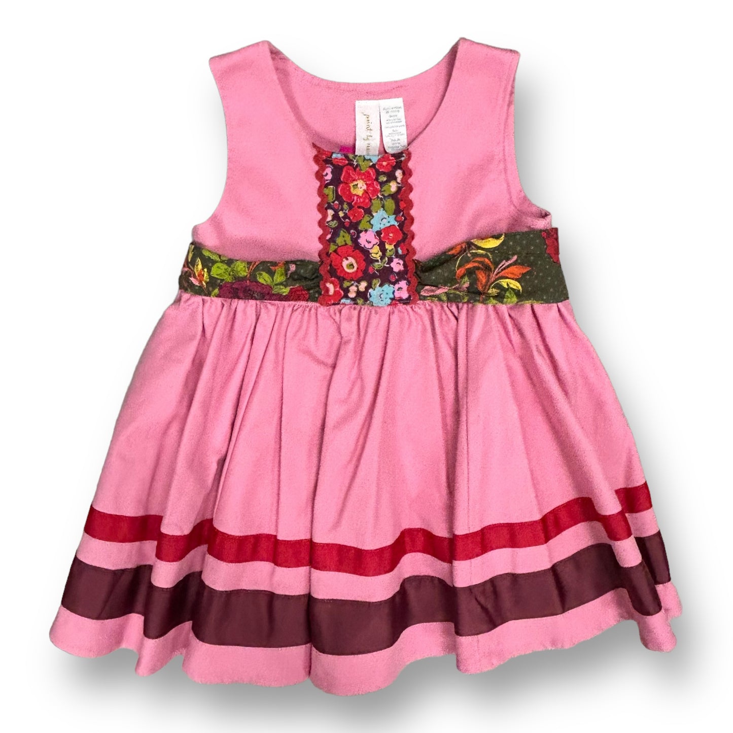 Matilda Jane Girls Size 4 Boutique Dress Pink Sleeveless Tie-Back