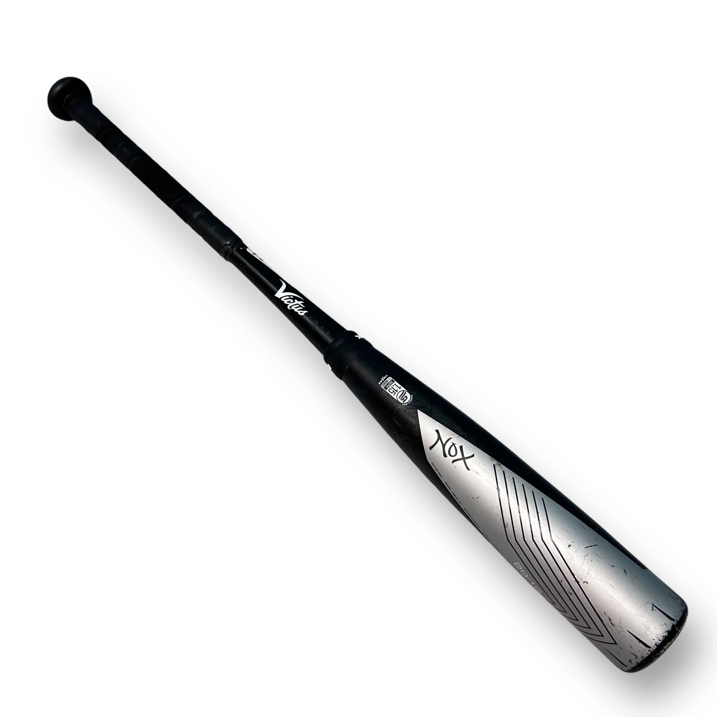Victus NOX Baseball Bat 29" 19oz (-10) 2-3/4" Barrel Black/Silver USSSA Alloy