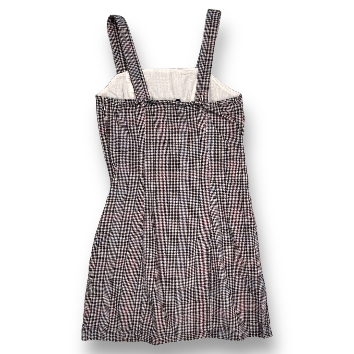 Women's American Eagle Dress Size XS Plaid Sleeveless Jumper with Zipper