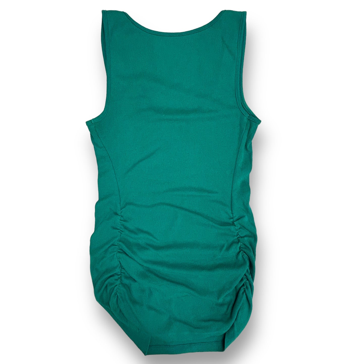 Old Navy Maternity Size XS Cinched Tank Emerald Green Ribbed Cotton Top