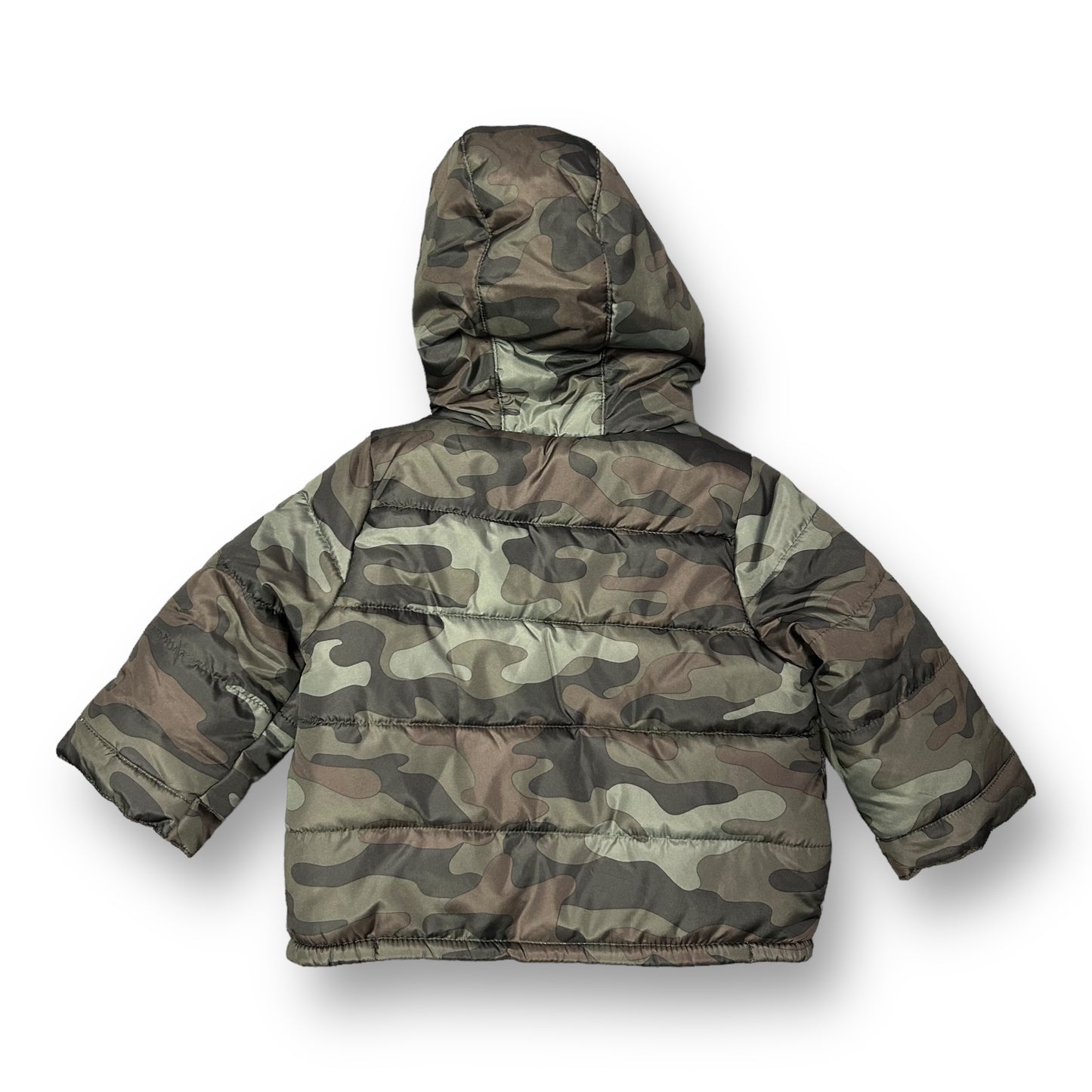 Carter's Size 18 Months Boys Snowsuit Camo Puffer Coat and Snow Bibs Set