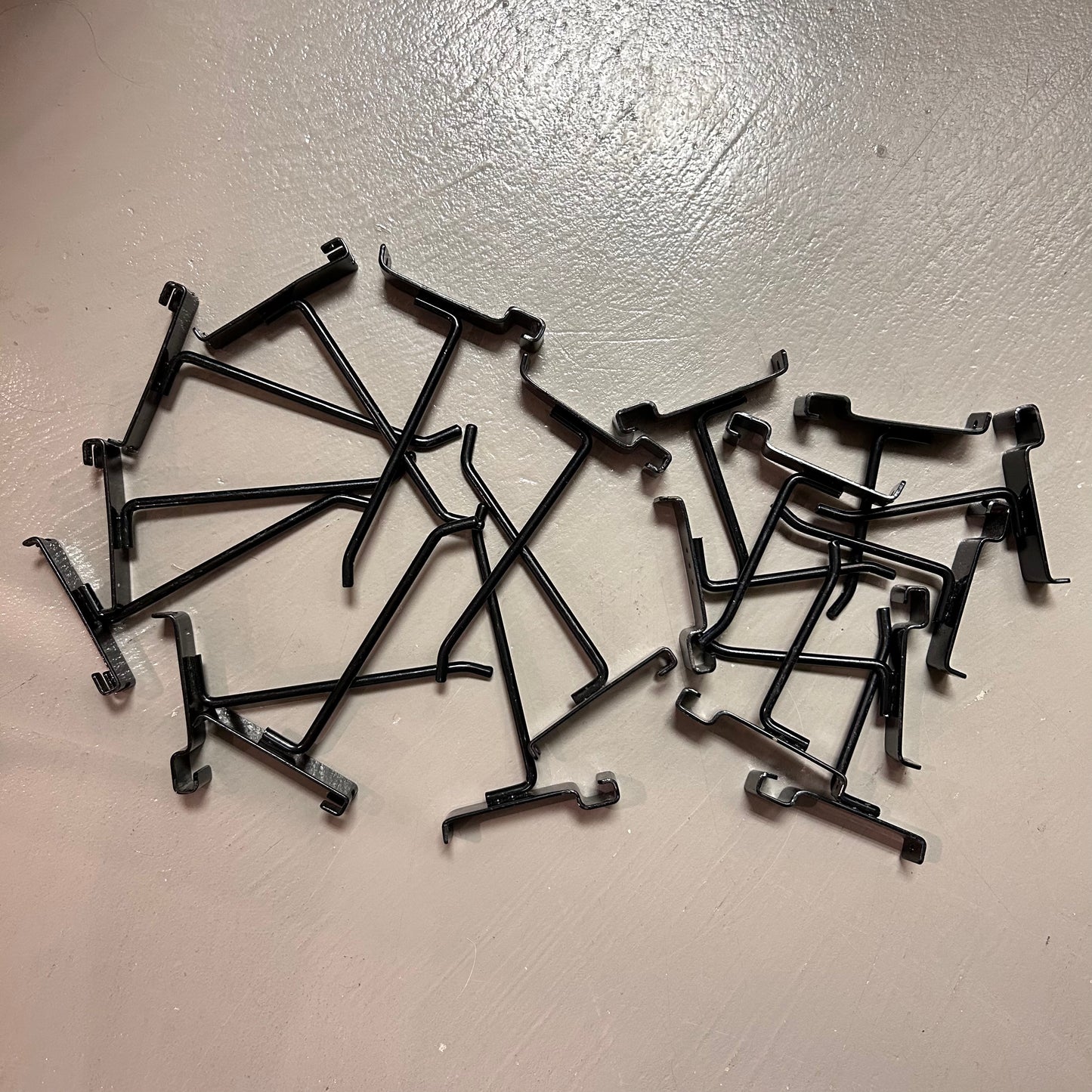 38- Pack Box Black Gridwall Hooks Metal Retail Display Hooks 2" 4" 6" 8" 10"