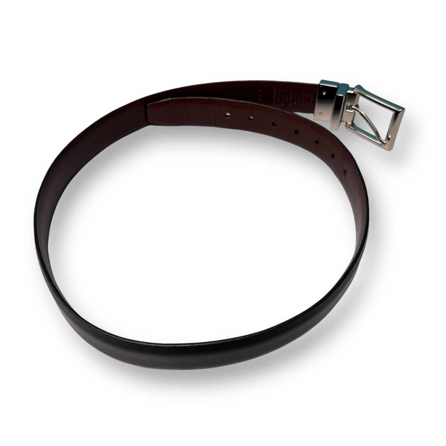 Chaps Men's Leather Belt Size 26-28 M Two-In-One, Black and Brown Reversible