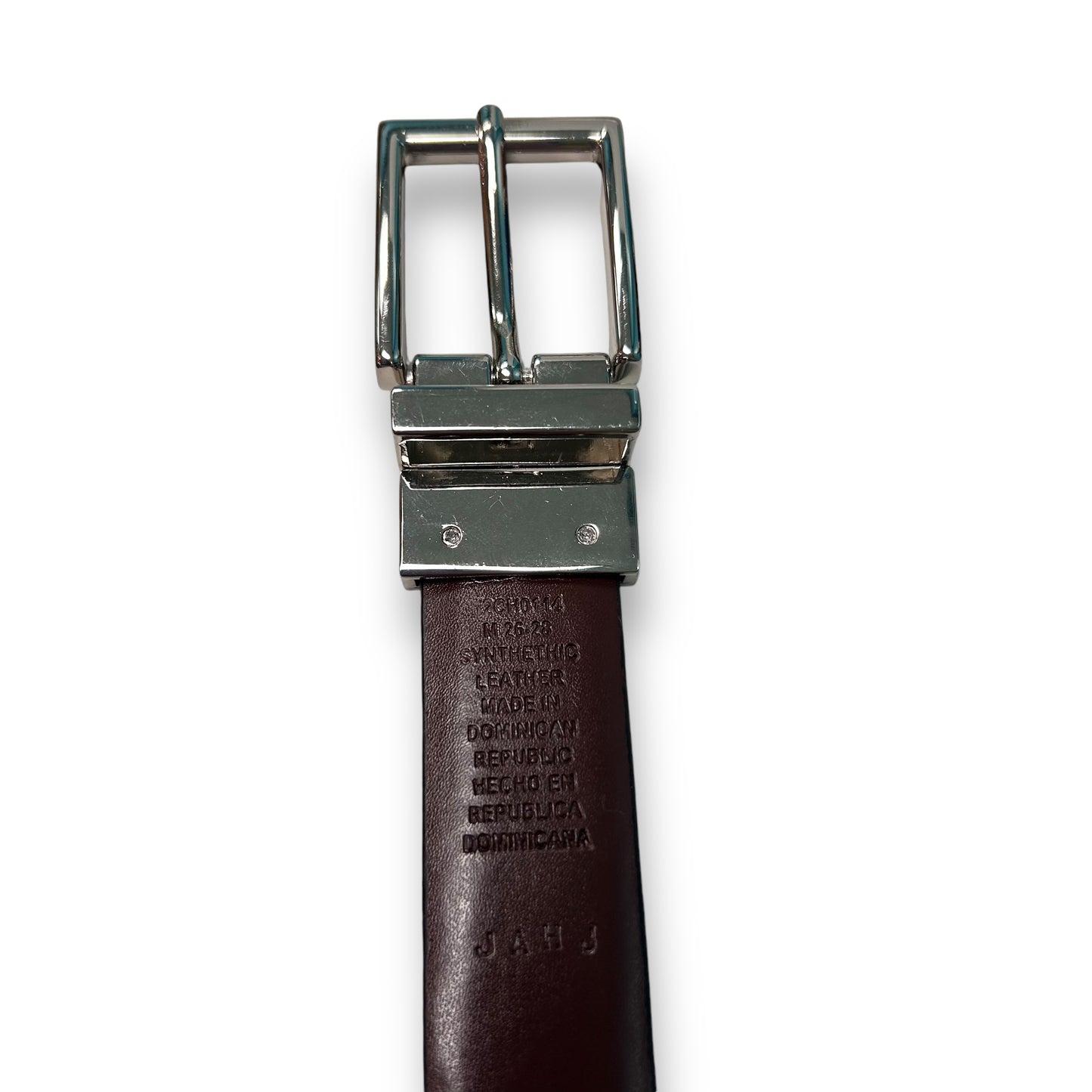 Chaps Men's Leather Belt Size 26-28 M Two-In-One, Black and Brown Reversible