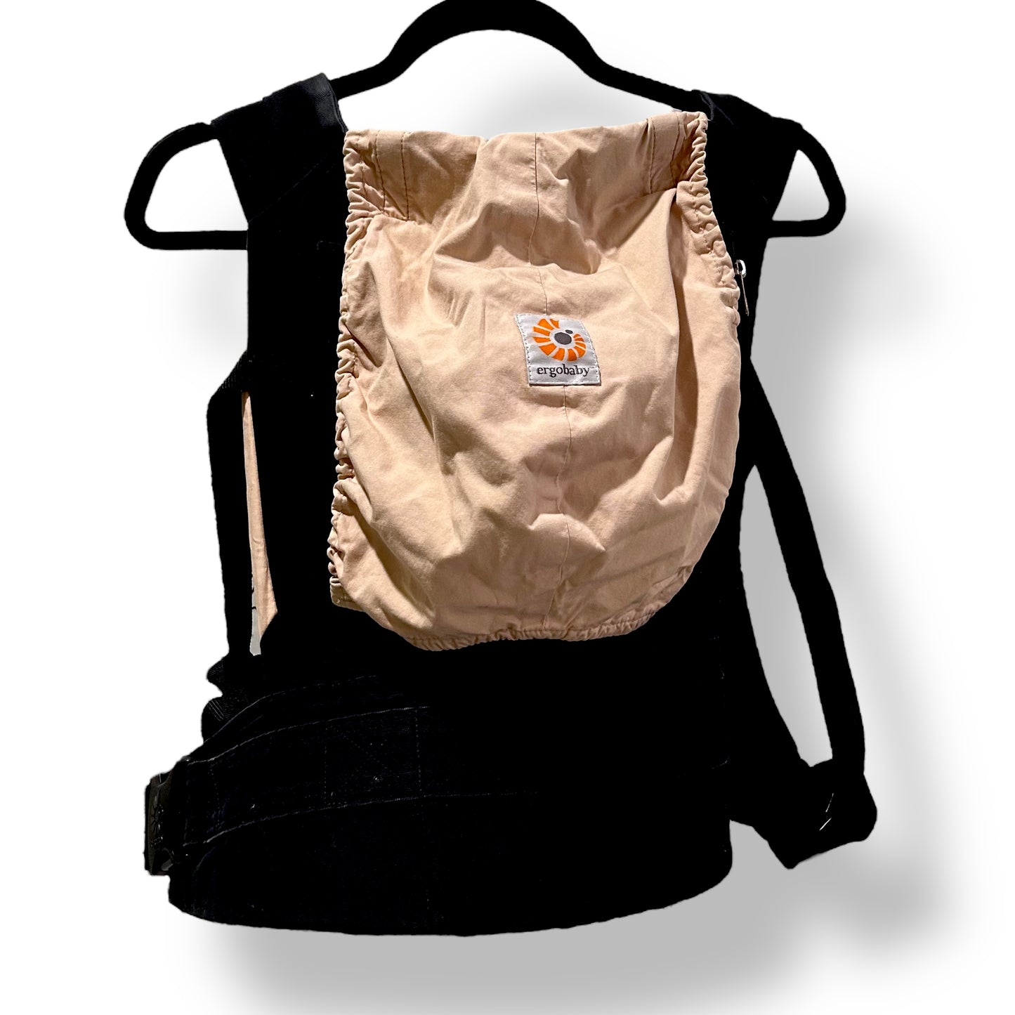 Ergobaby 100% Cotton Soft Structure Baby Carrier, Black and Camel